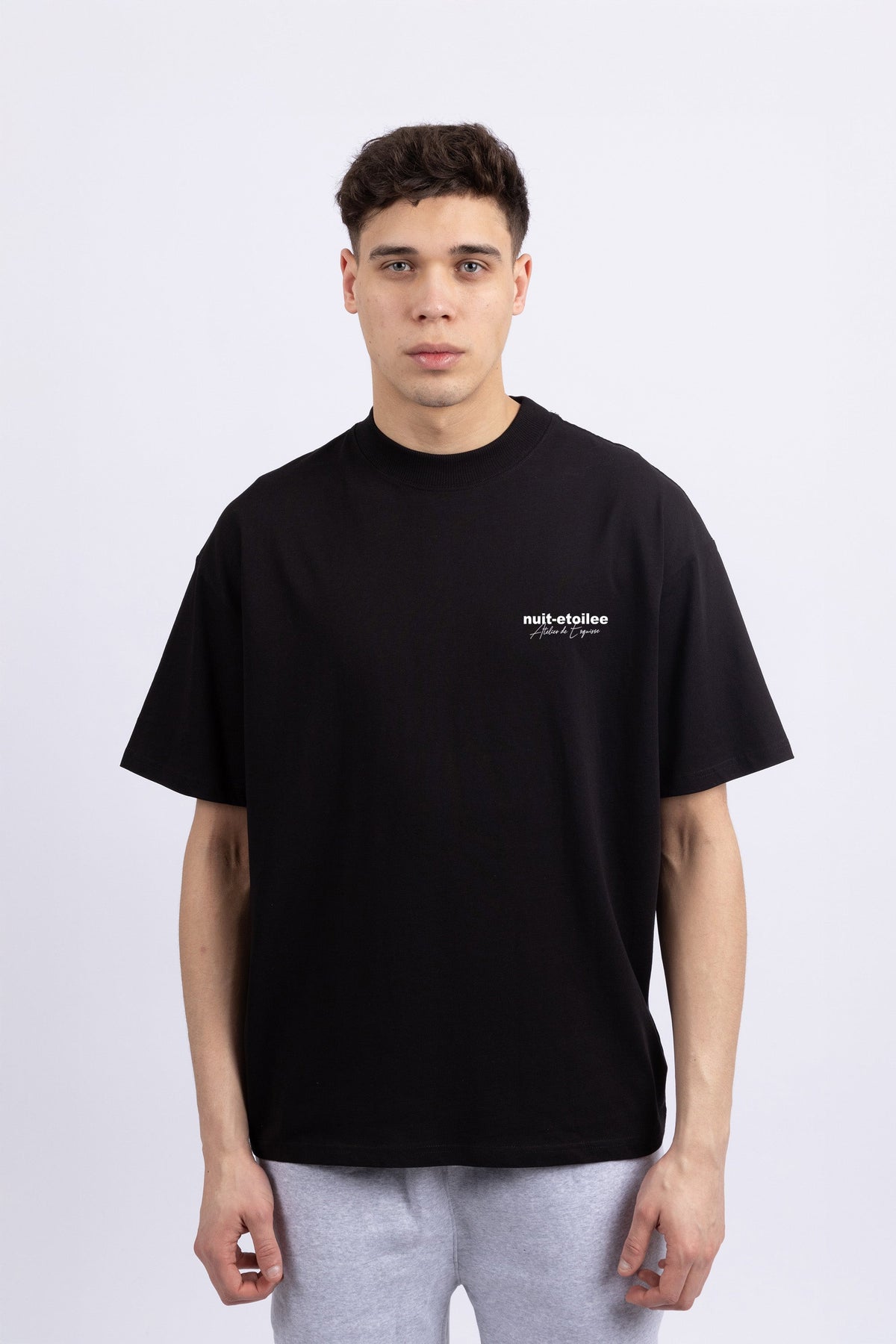 Mens 220 Gsm Oversized Nuit-etoilee Printed T-shirt