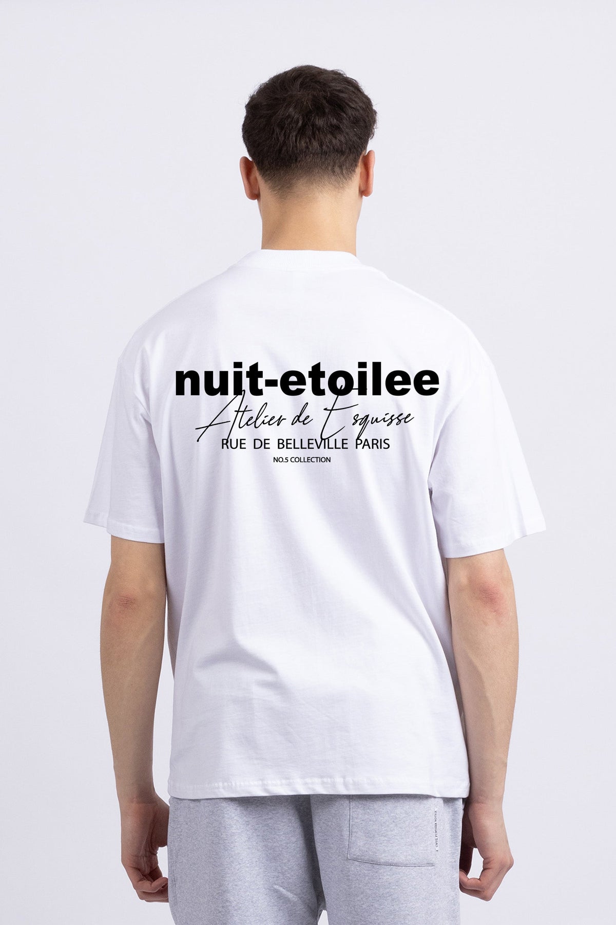 Mens 220 Gsm Oversized Nuit-etoilee Printed T-shirt