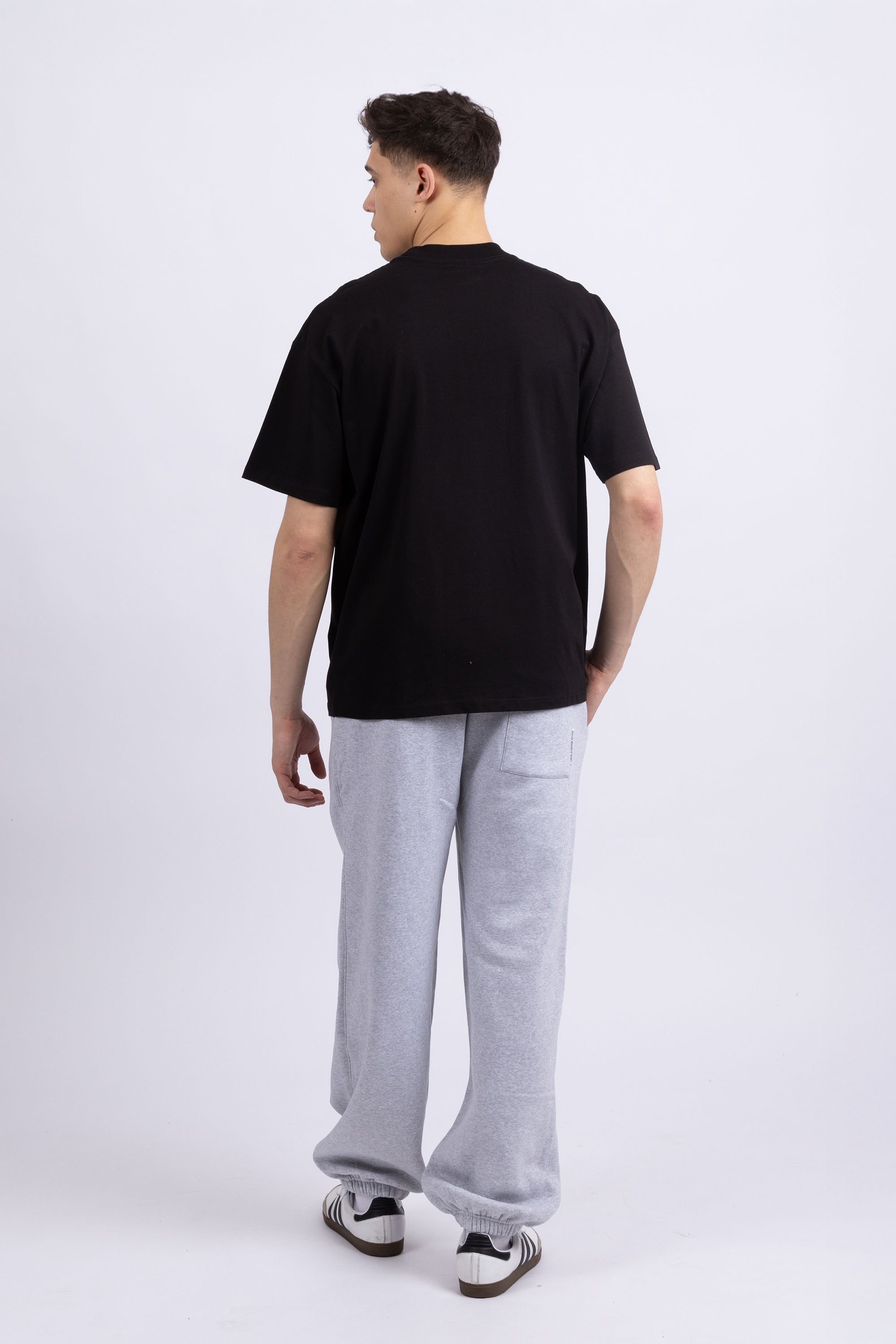 Mens 220 Gsm Oversized Get Up And Keep Moving Printed T-shirt