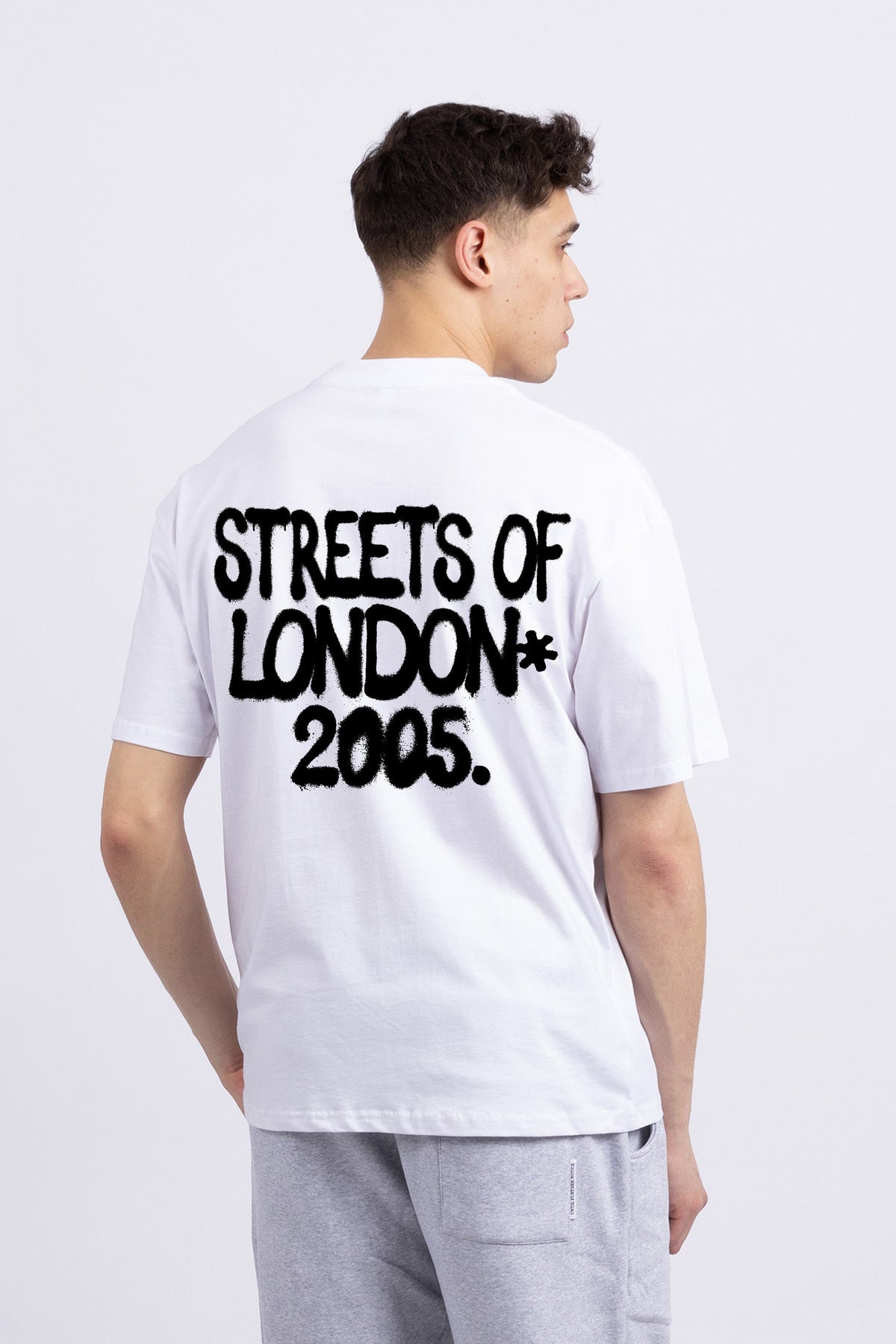 Mens 220GSM Oversized Streets Of London Printed T-shirt