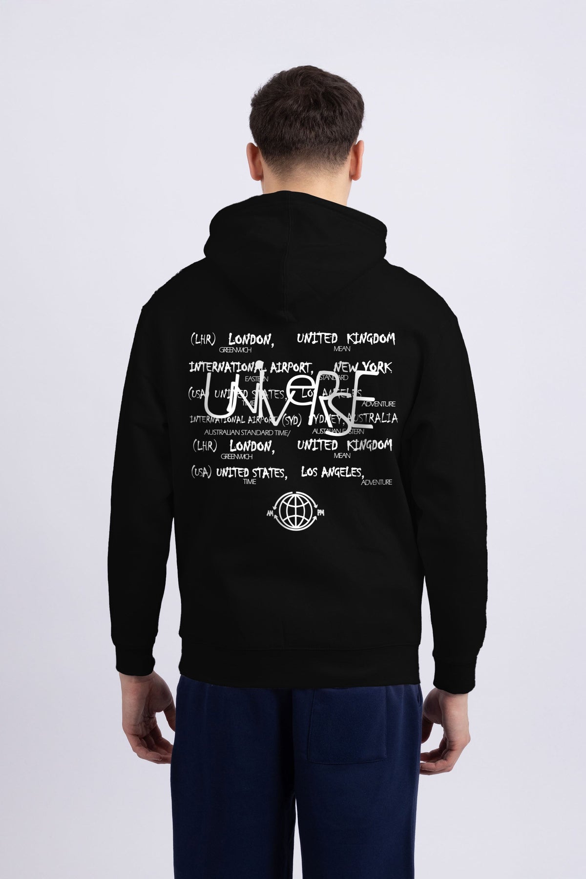 Mens Universe Printed Oversized Hoodie