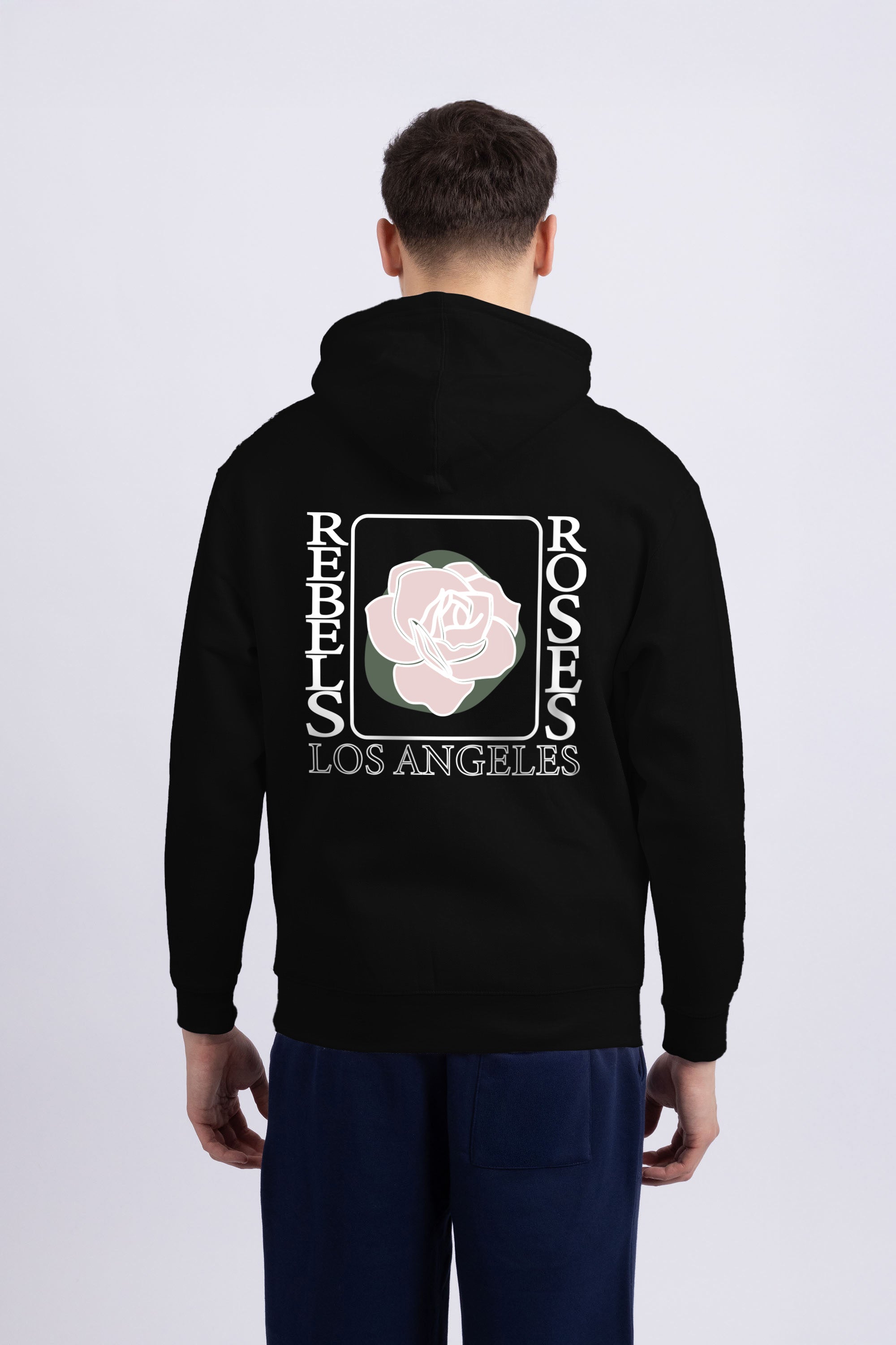 Mens Rebels And Roses Printed Oversized Hoodie (Custom Pack)