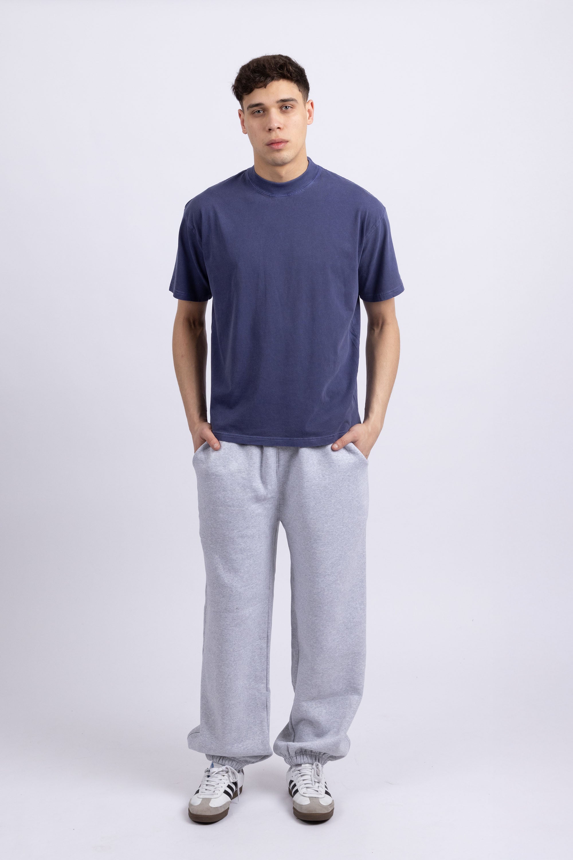 Mens 220GSM Oversized New York Acid Wash Printed T-shirt