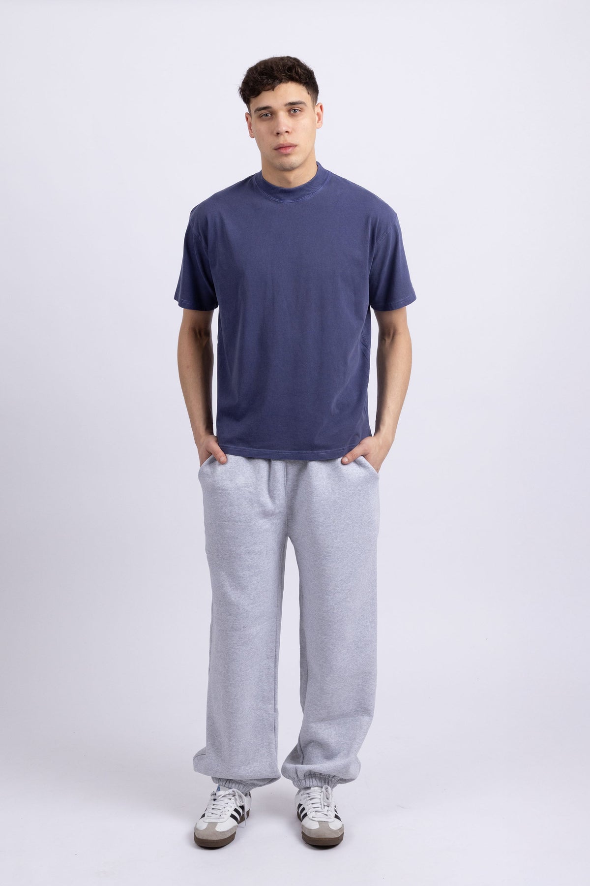 Mens 220GSM Oversized New York Acid Wash Printed T-shirt