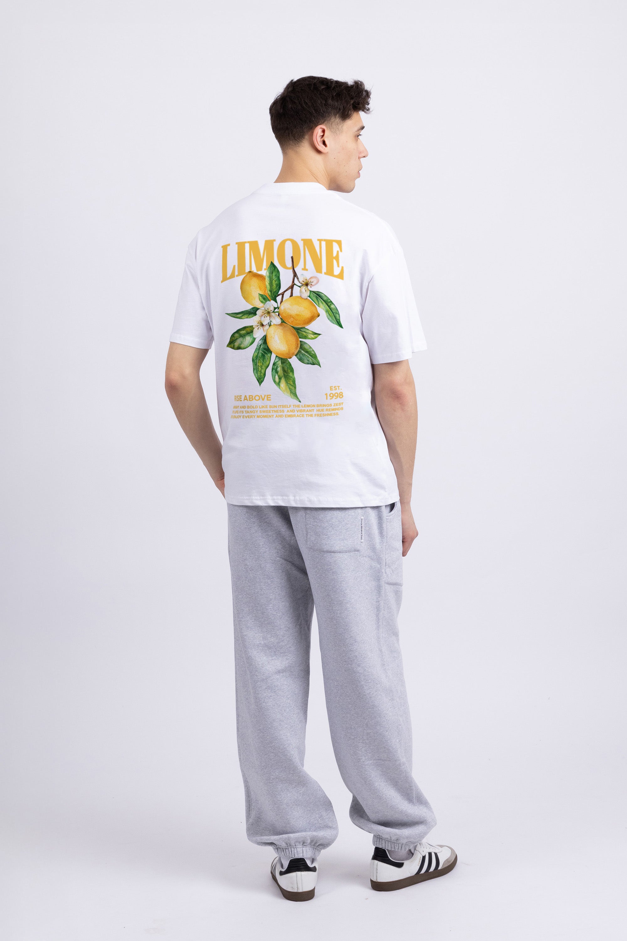 Mens 220 Gsm Oversized Limone Printed T-shirt