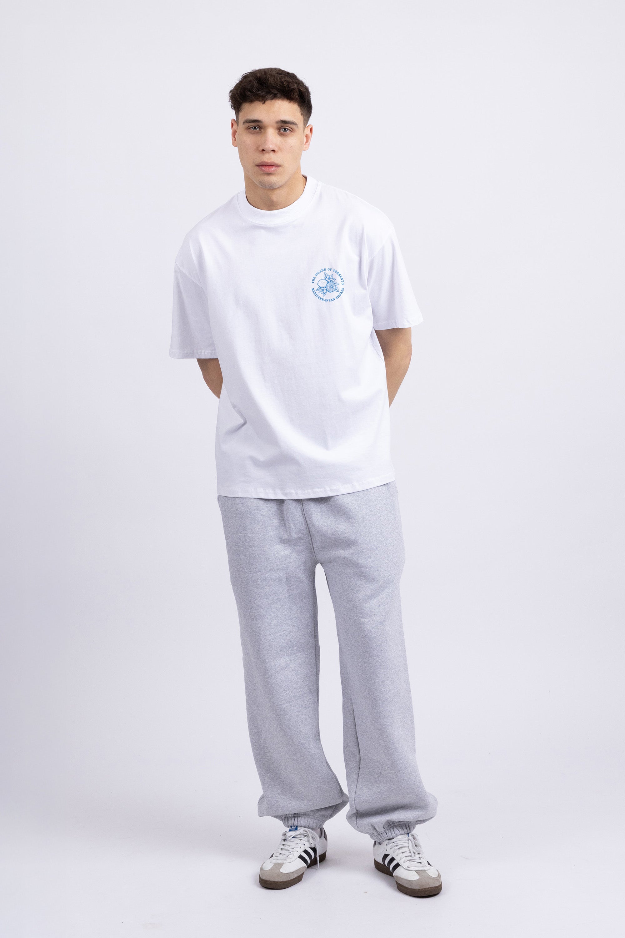 Mens 220 Gsm Oversized Island of Sorrento Printed T-shirt