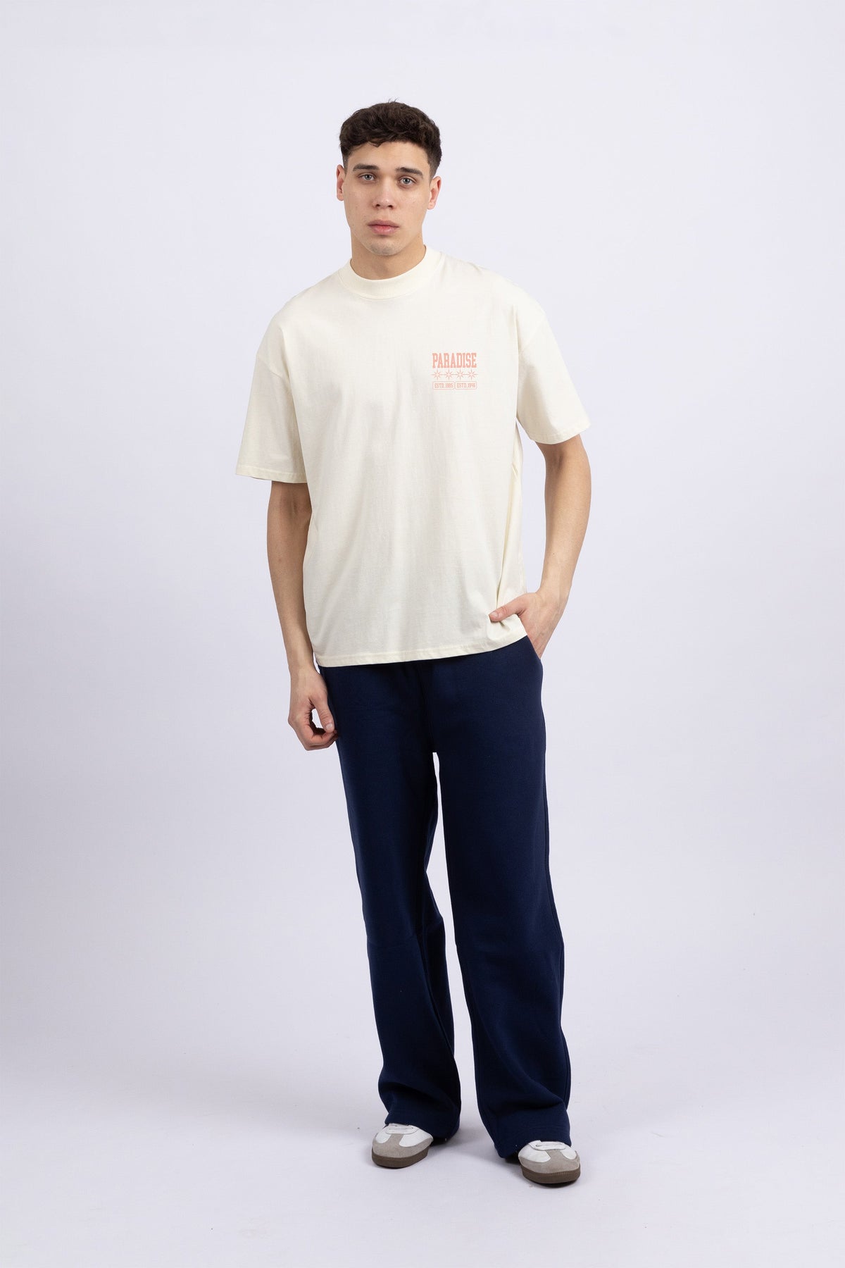 Mens 220 Gsm Oversized Paradise Apple Printed T-shirt