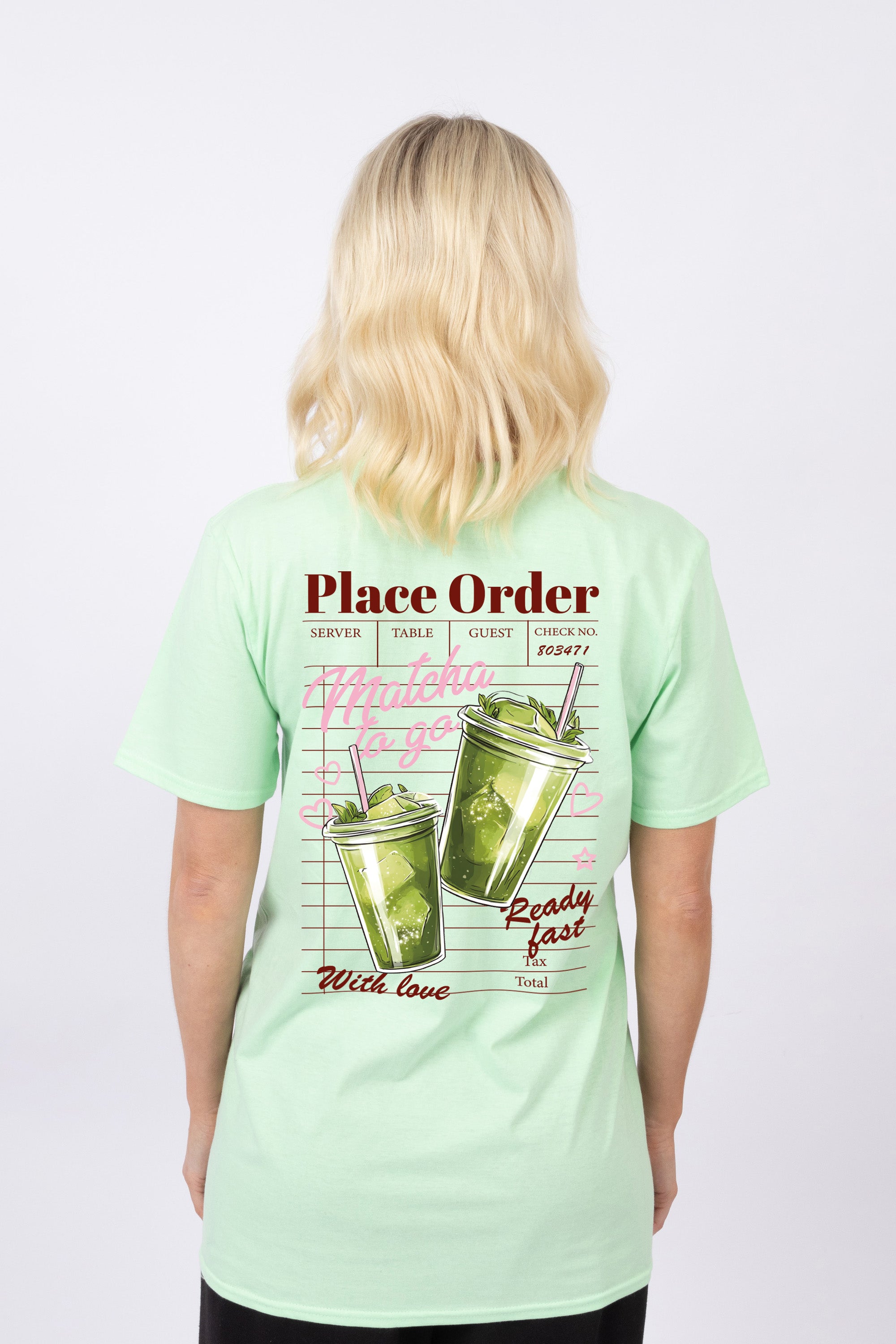 Matcha To Go Printed T-Shirt (Custom Pack)