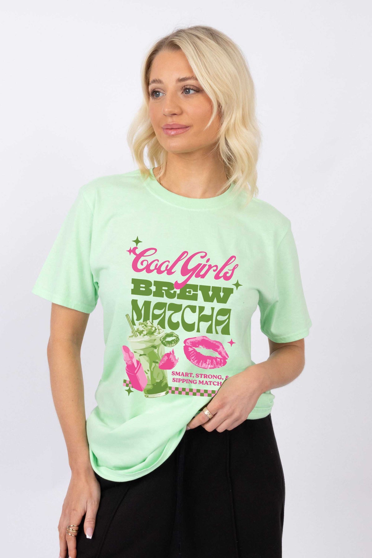 Cool Girls Brew Matcha Printed T-Shirt