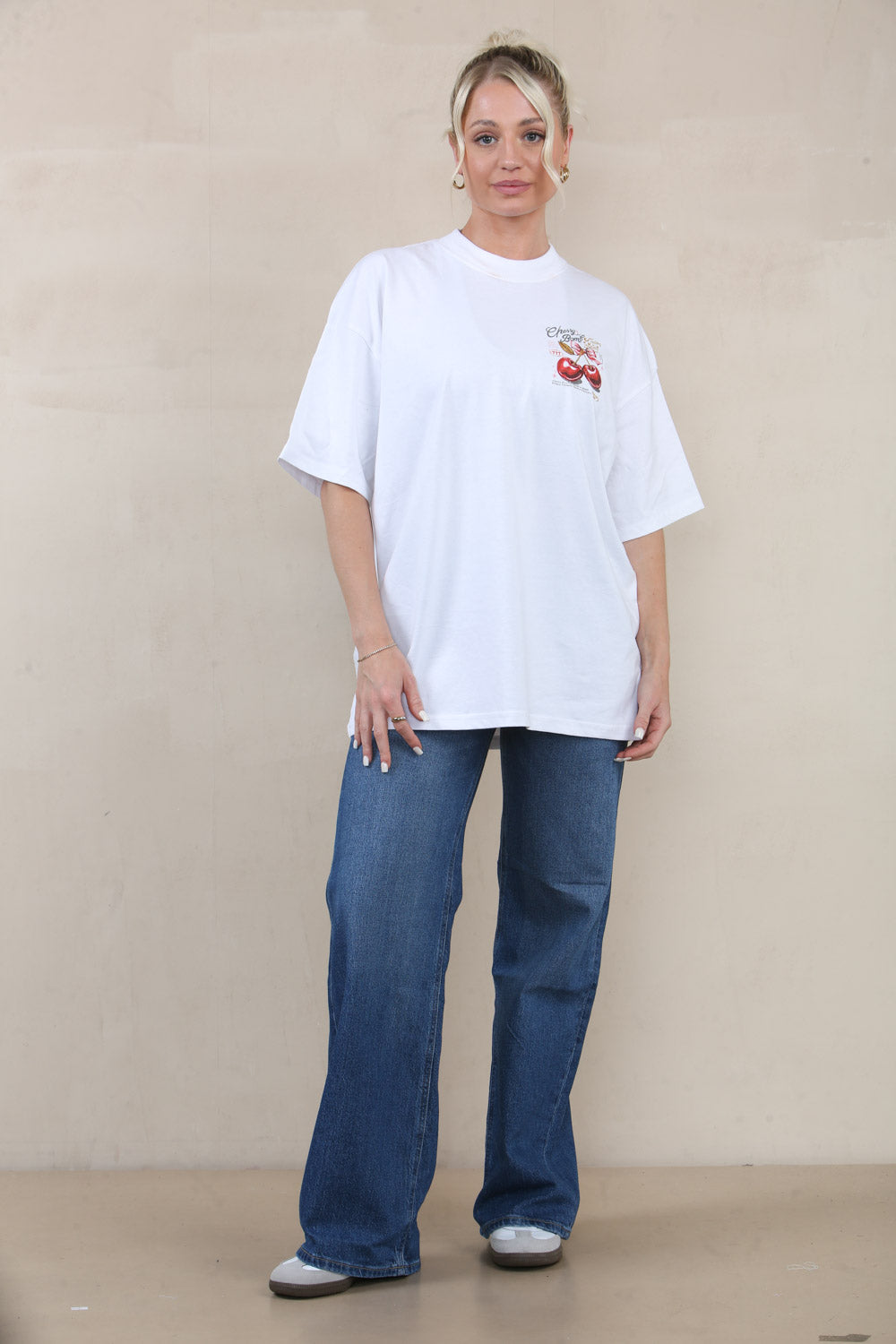 Oversized T-Shirt In Cherry Bomb Print