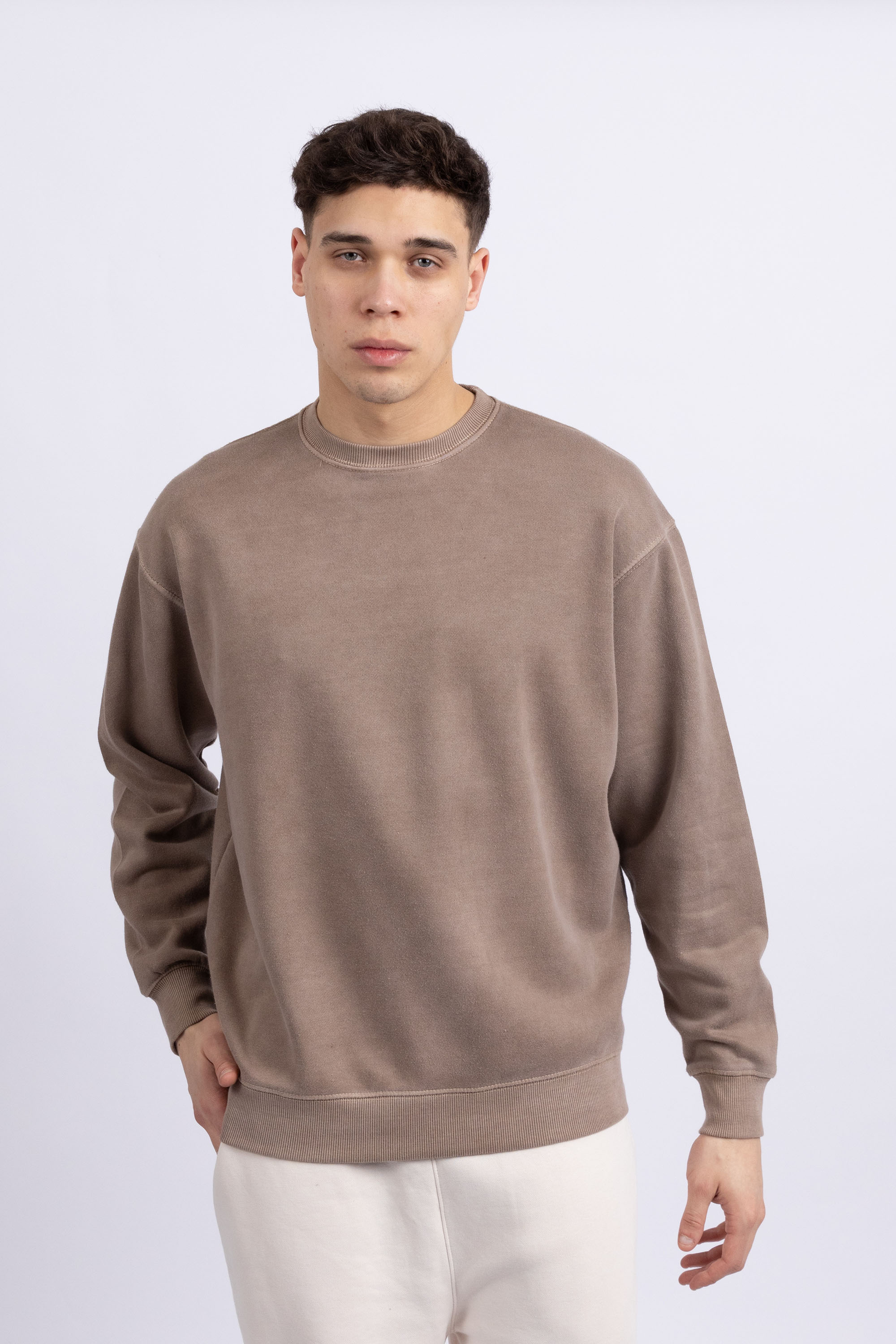 Unisex Acid Washed Plain Sweatshirt