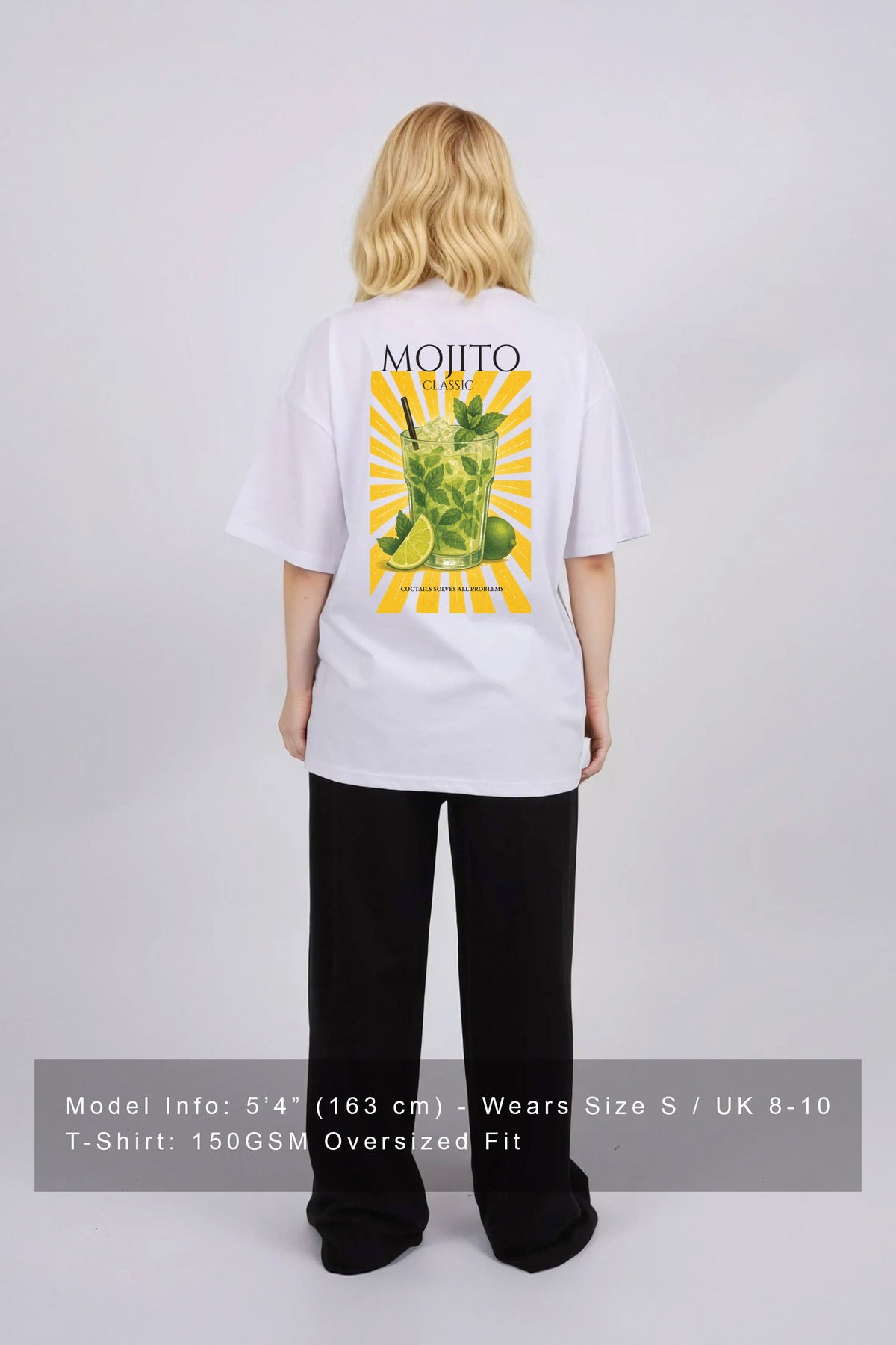 150GSM Oversized T-Shirts in Mojito Print