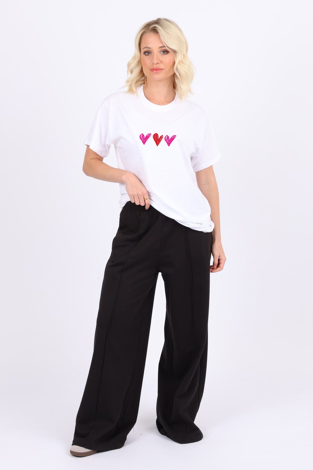 Multiple Hearts T-Shirt in White