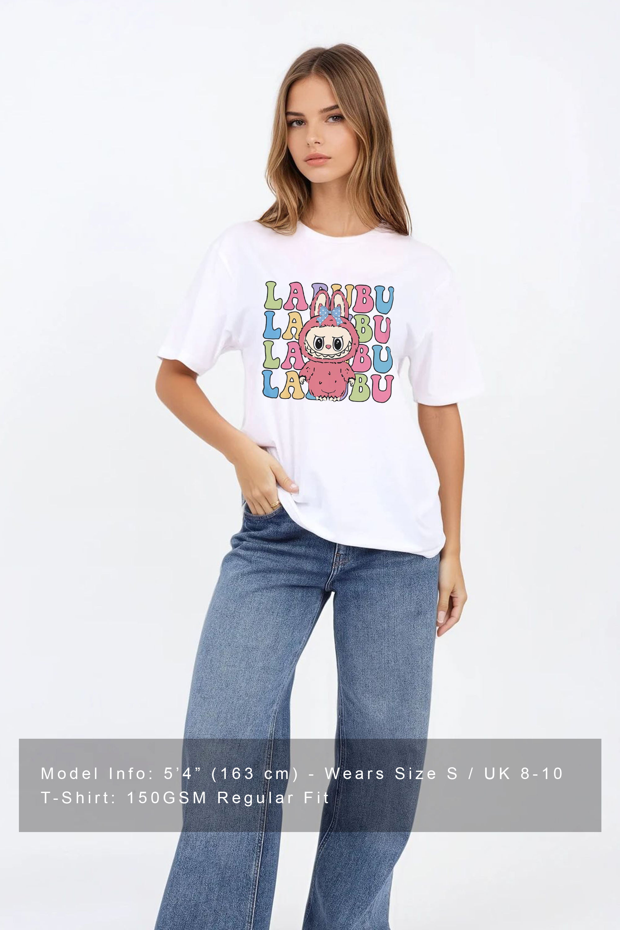 Regular Fit T-shirt in Multi Labubu Print