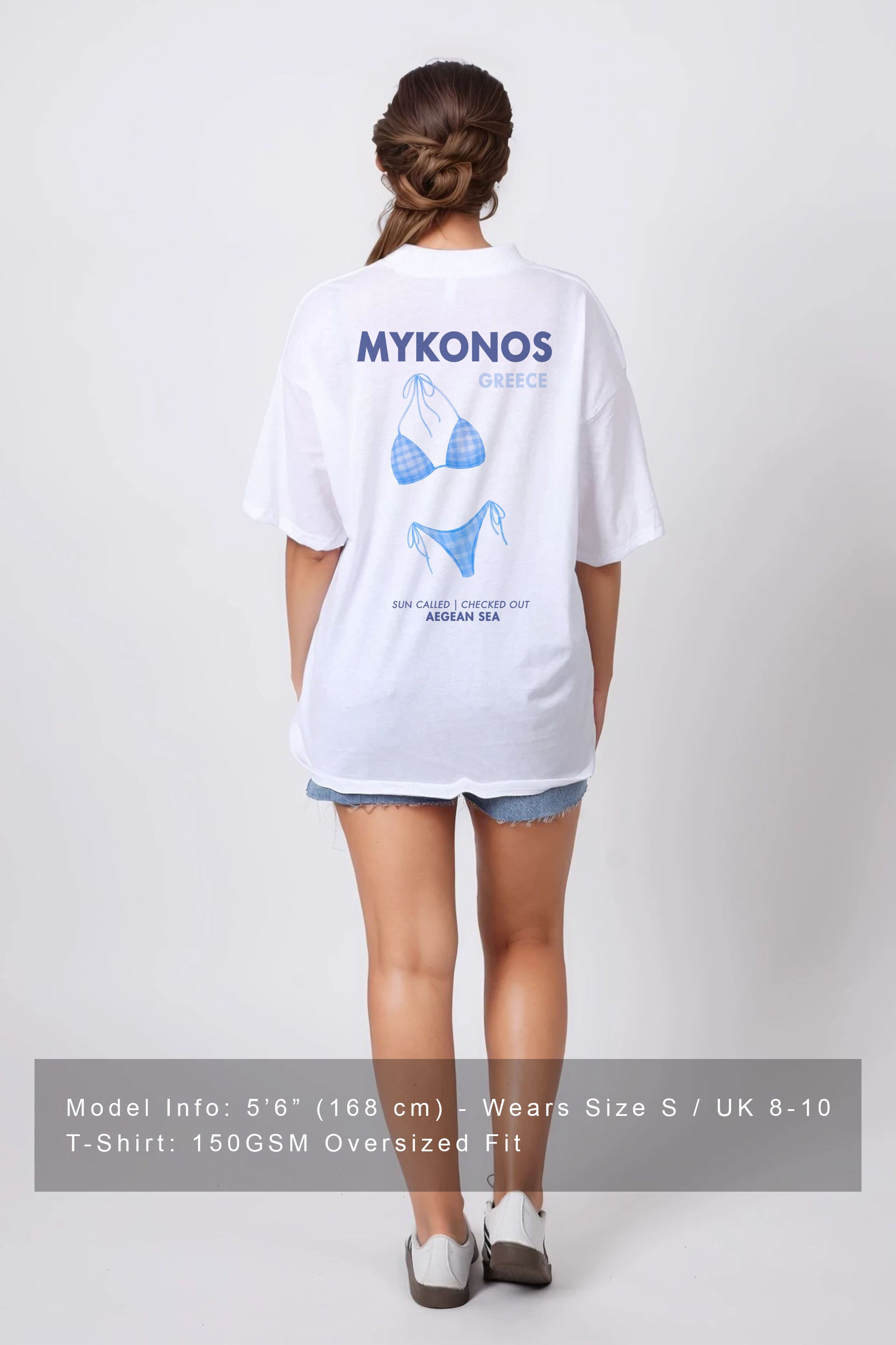 150GSM Oversized T-Shirt in Mykonos Bikini Print