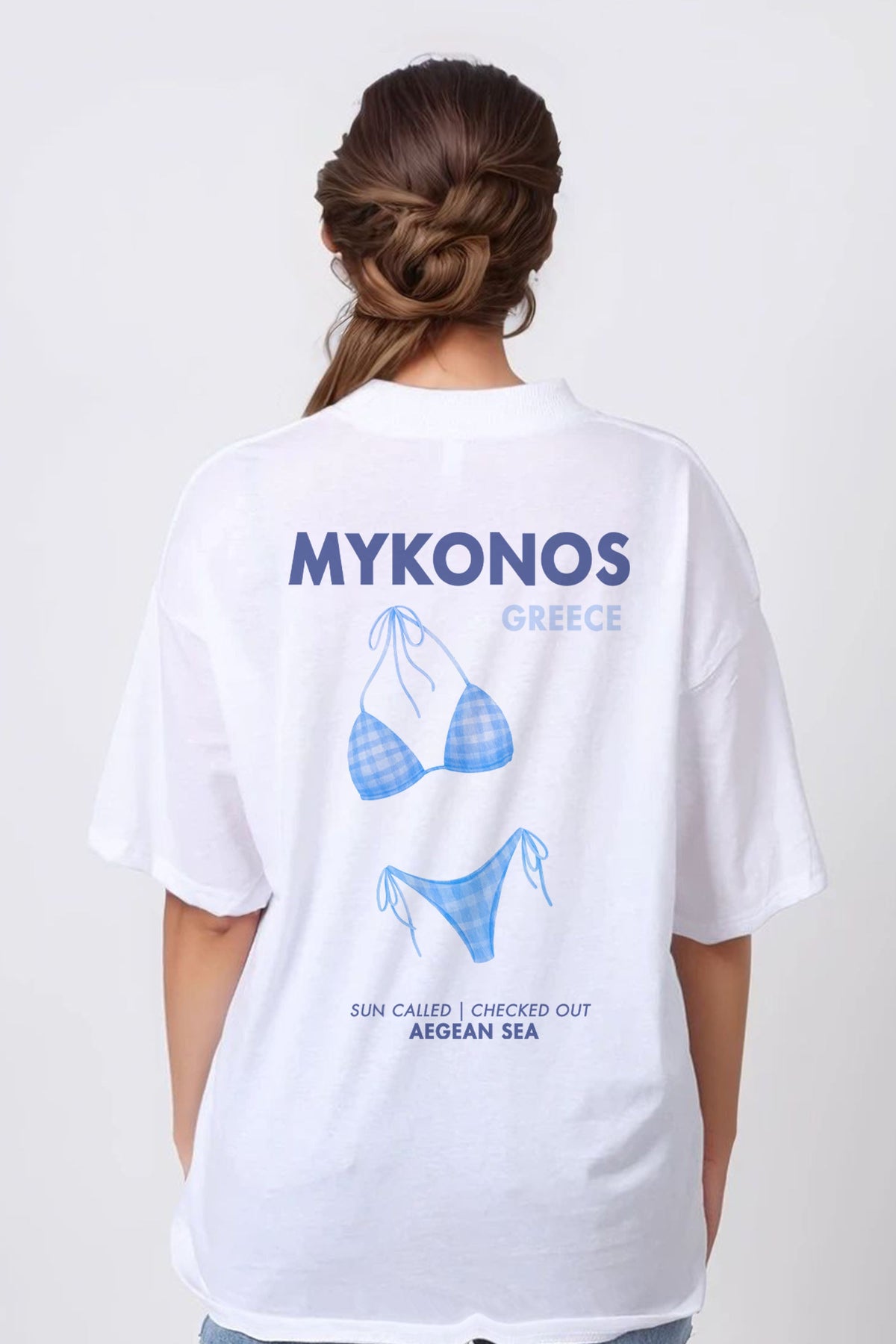 150GSM Oversized T-Shirt in Mykonos Bikini Print