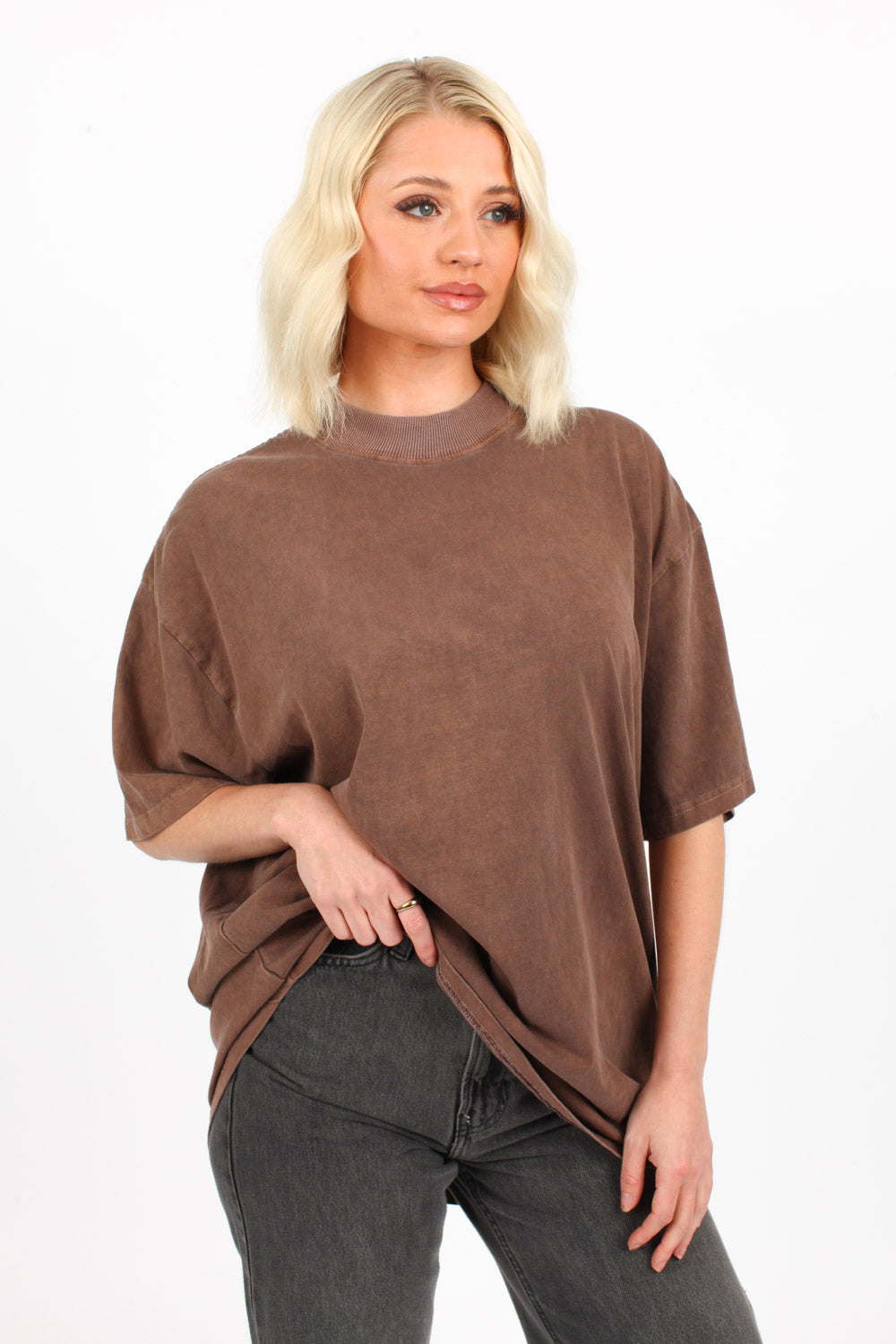 Unisex Oversized Plain Acid Washed 220GSM T-Shirts (Custom Pack)