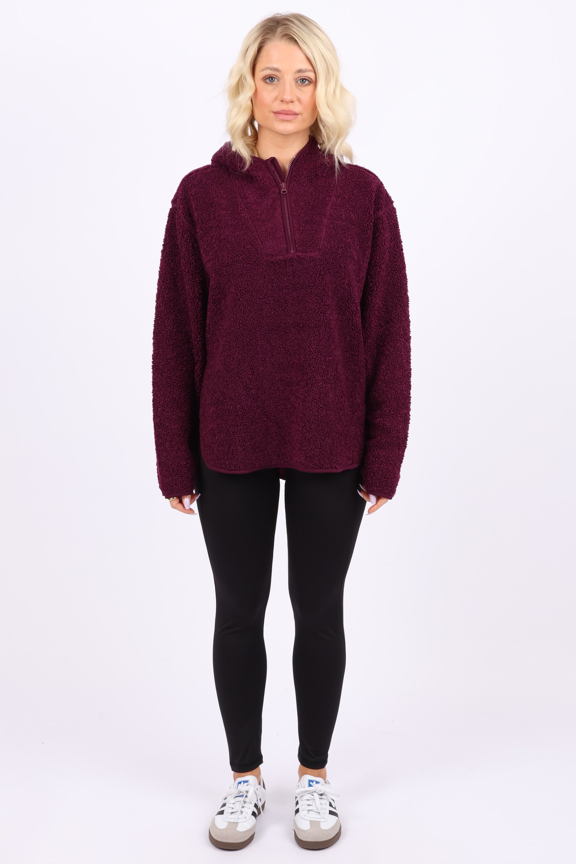 Pre-Order Sherpa 1/4 Zip Hoodie Top