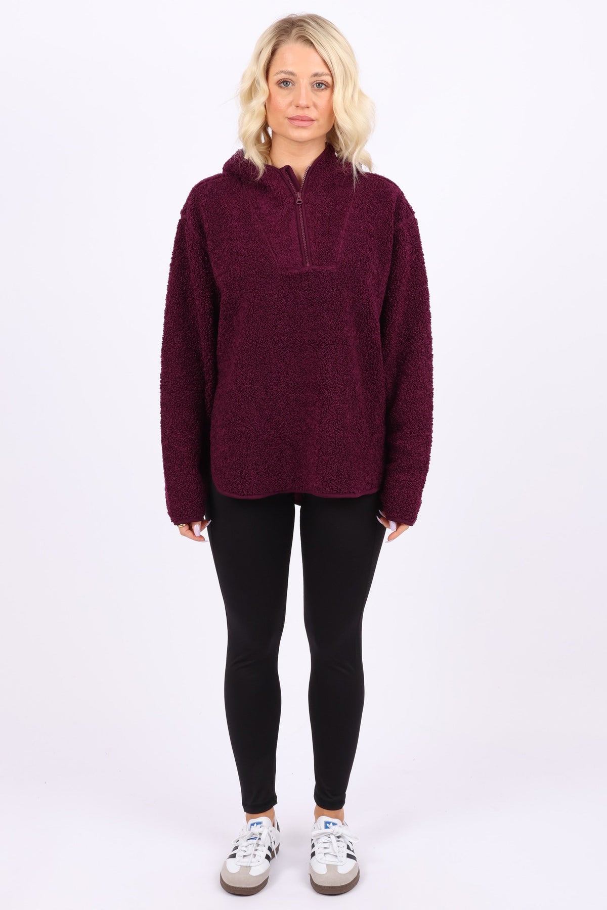 Pre-Order Sherpa 1/4 Zip Hoodie Top