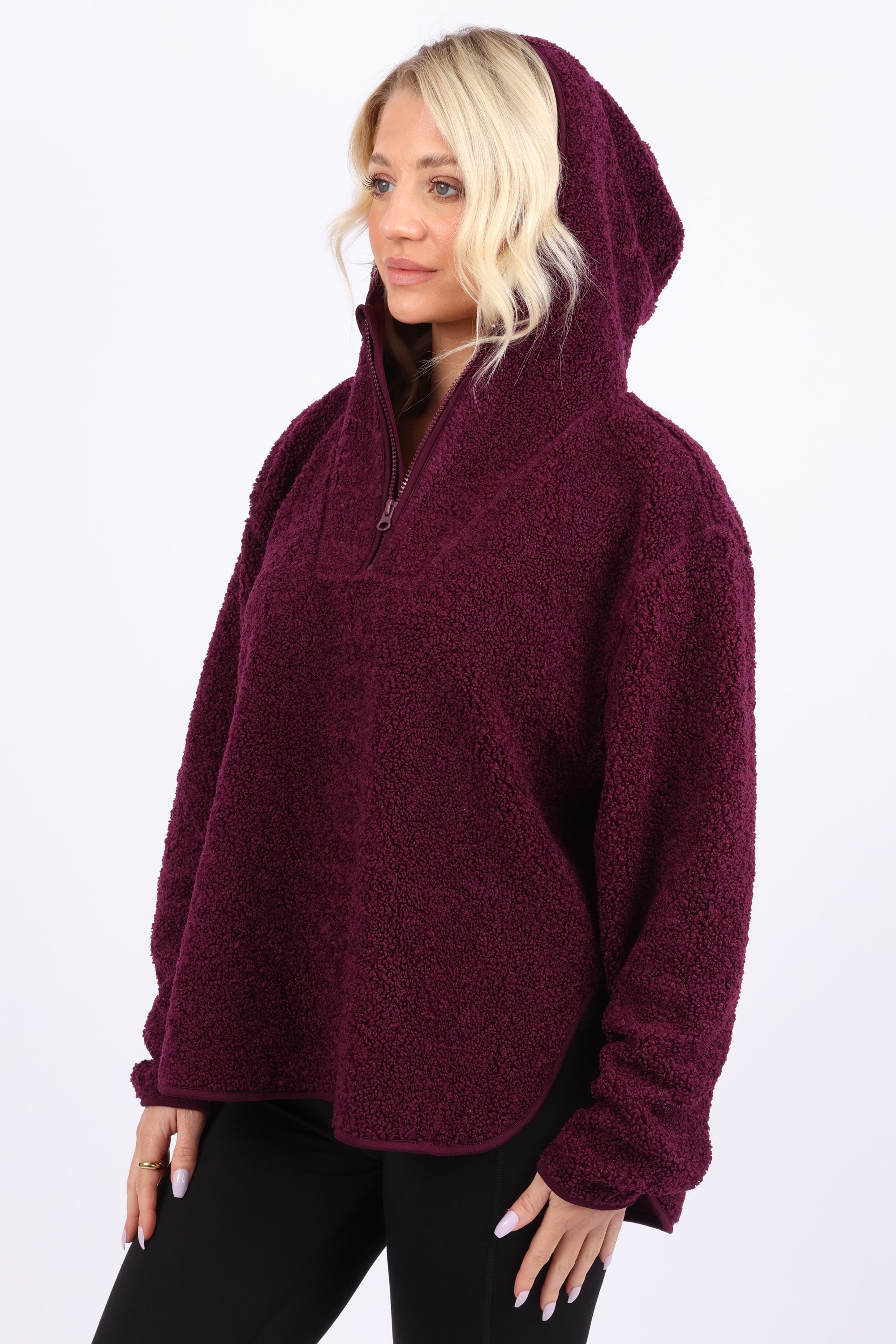 Pre-Order Sherpa 1/4 Zip Hoodie Top