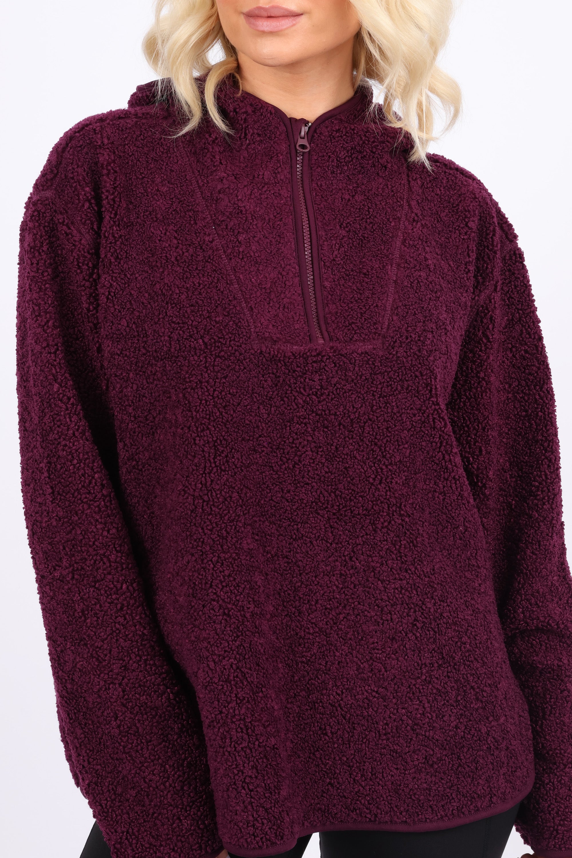 Pre-Order Sherpa 1/4 Zip Hoodie Top