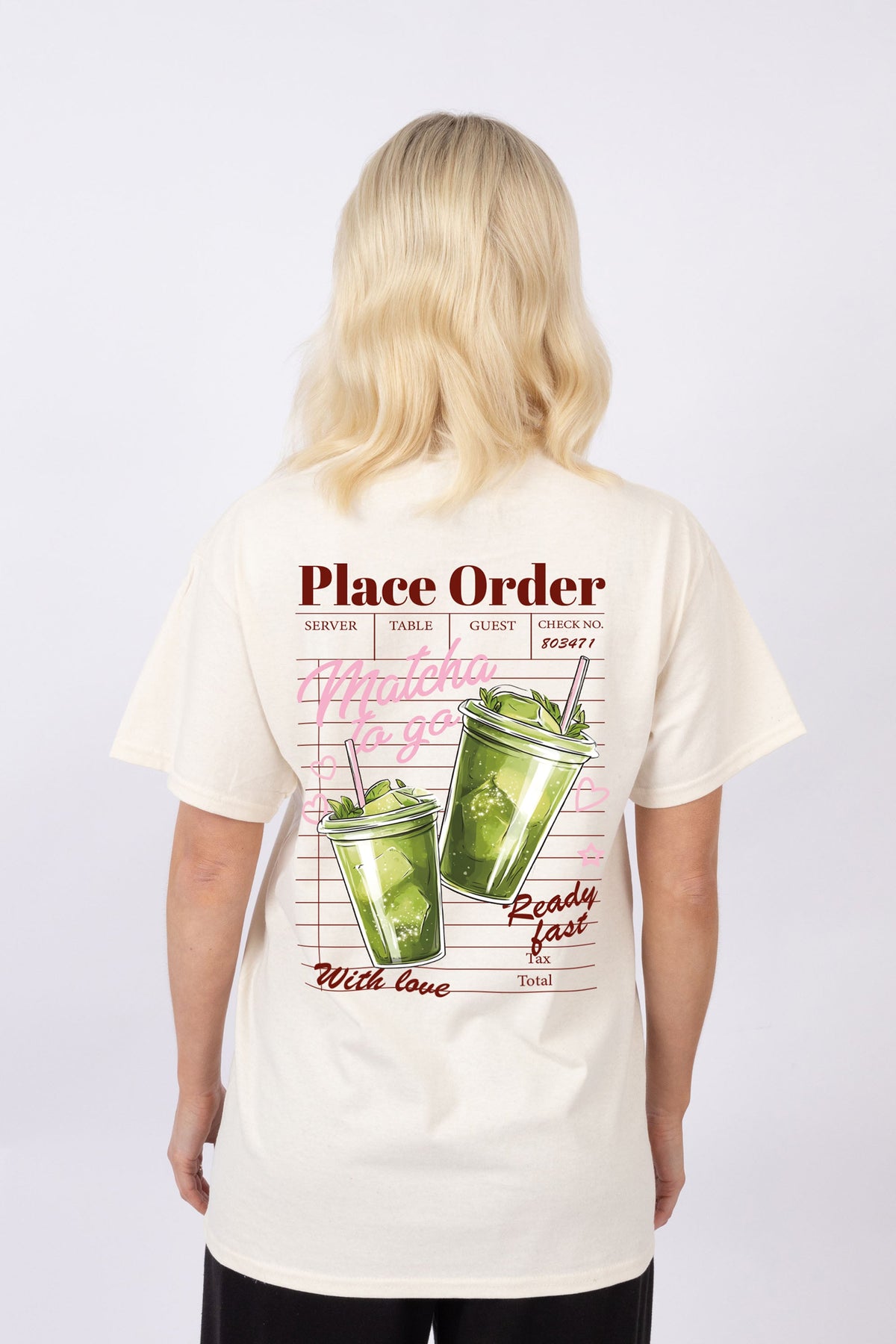 Regular Fit T-shirt in Matcha To Go Print