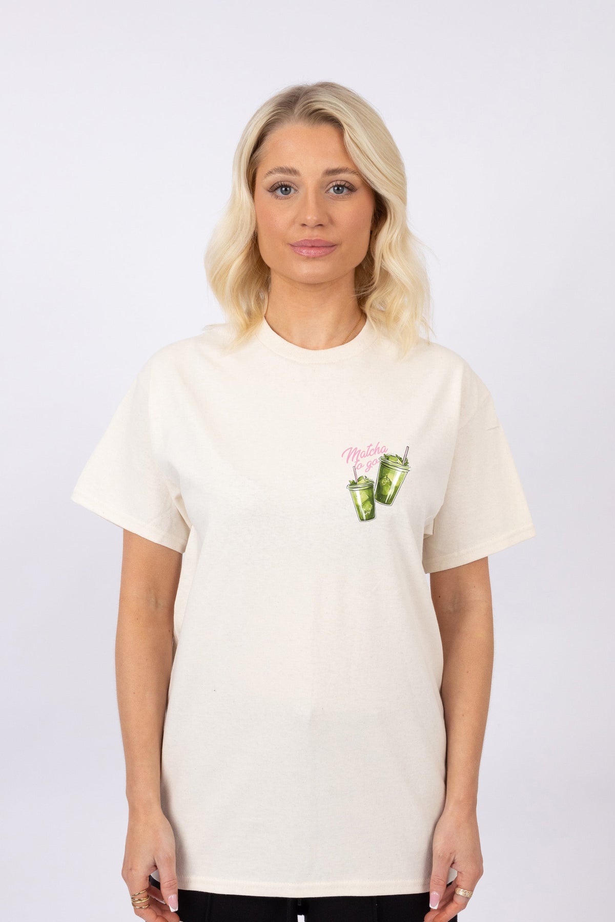 Regular Fit T-shirt in Matcha To Go Print