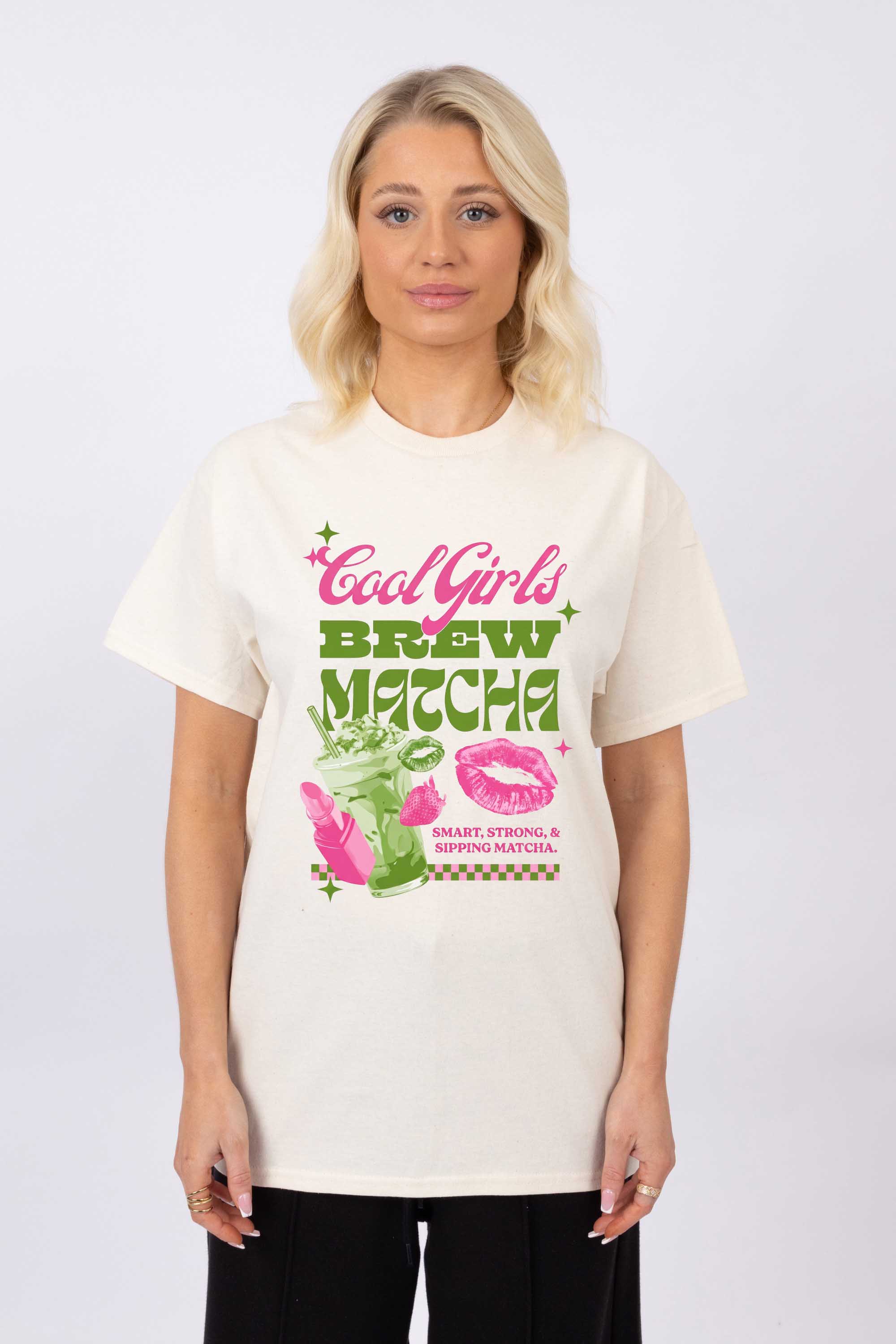 Cool Girls Brew Matcha Printed T-Shirt
