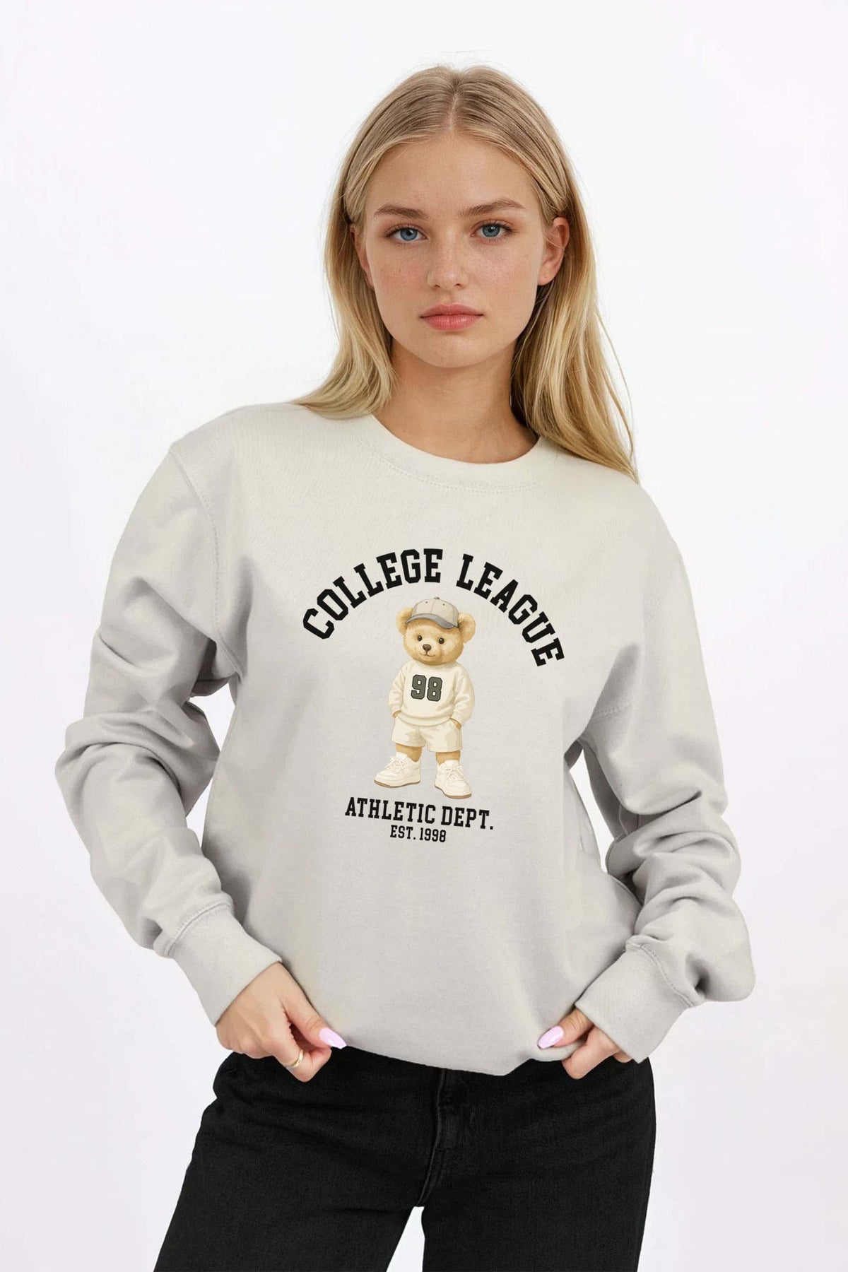 College League Teddy Athletic Printed Sweatshirt