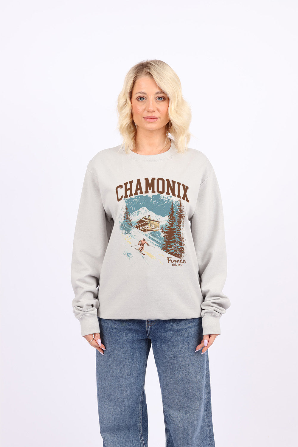 Chamonix France Ski Haven Printed Sweatshirts