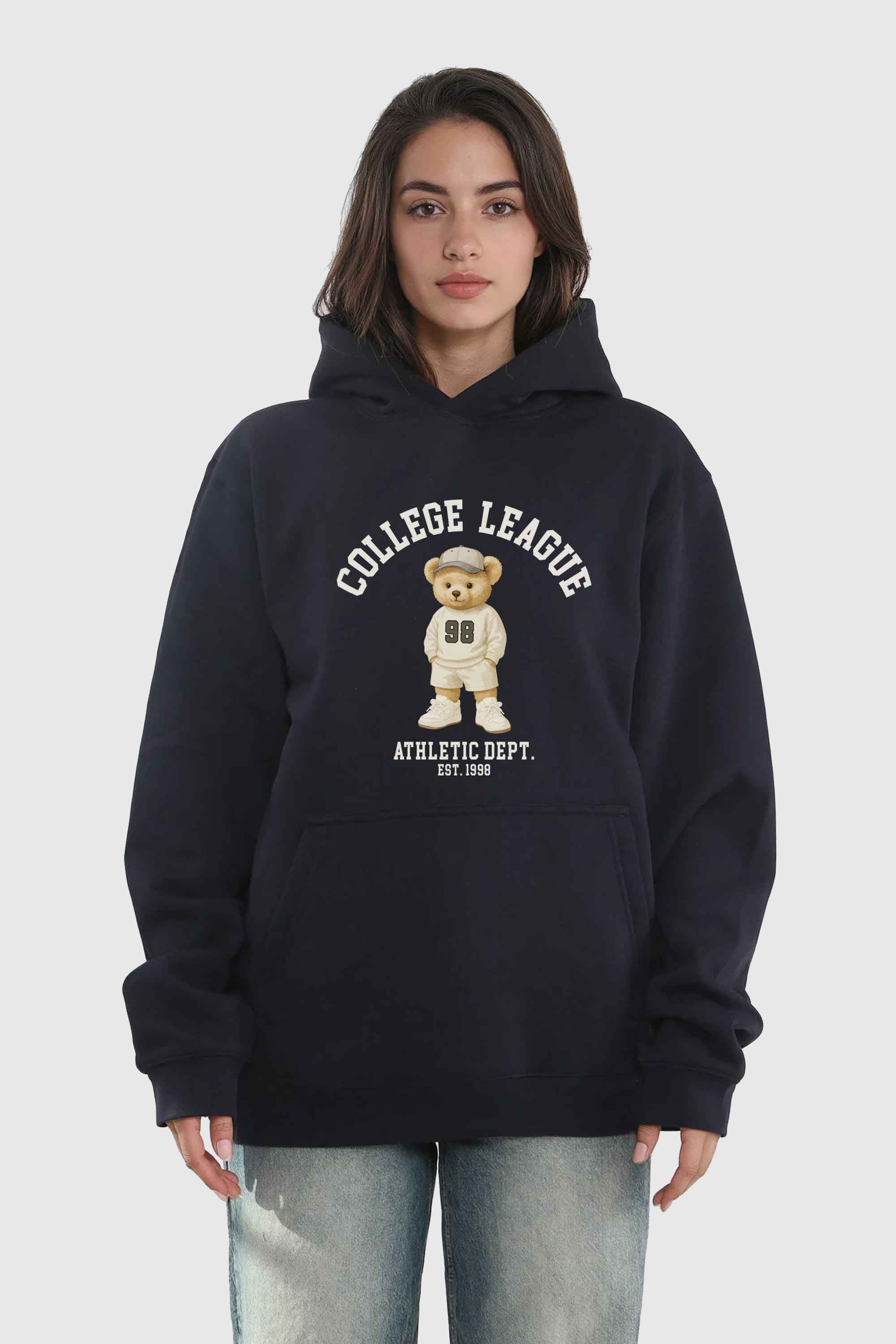 Unisex 280GSM Blended College League Teddy Athletic Printed Hoodie