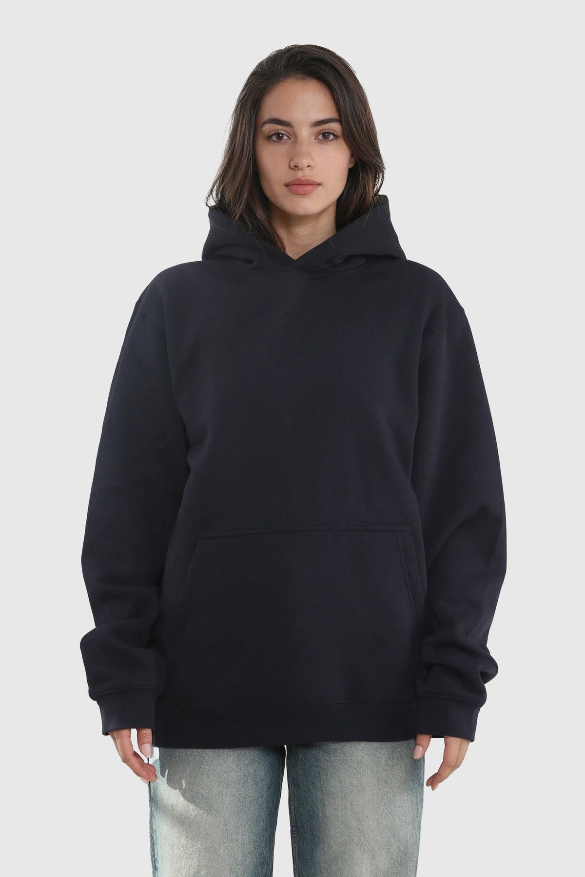Unisex 280GSM Ringspun Blended Plain Hoodie