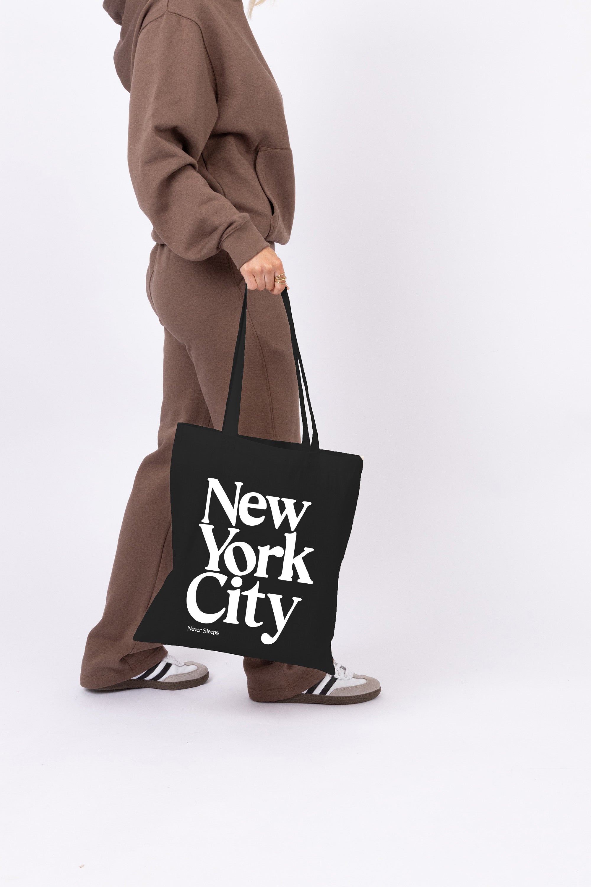 New York City Printed Cotton Long Handle Canvas Bag