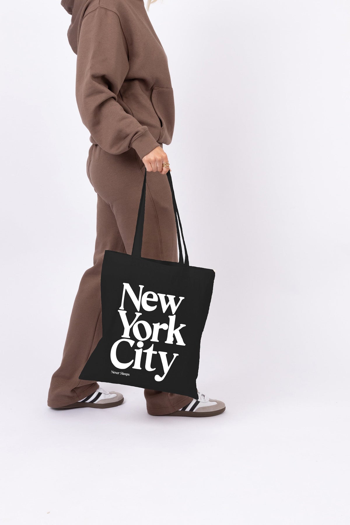 New York City Printed Cotton Long Handle Canvas Bag
