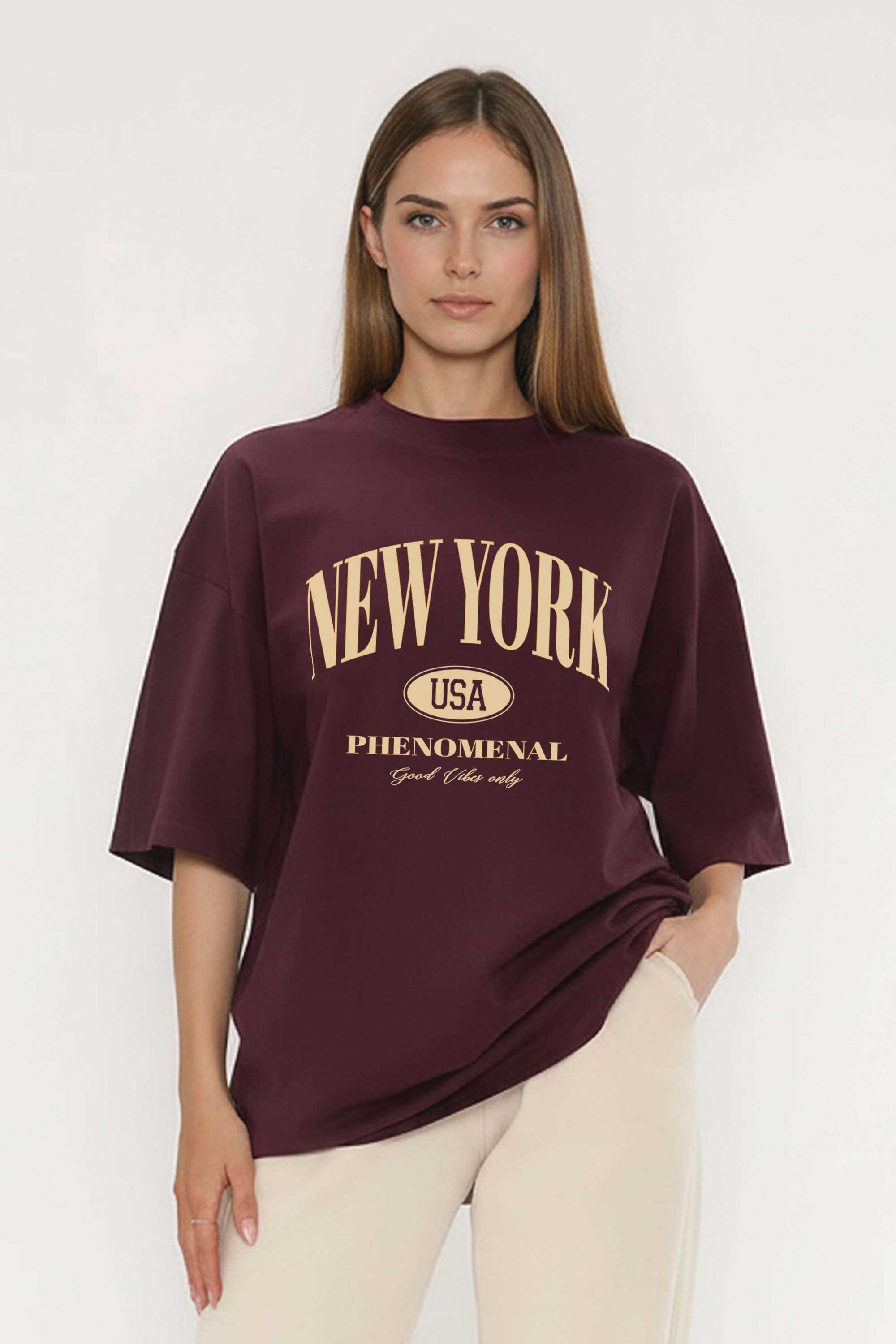 220GSM Oversized T-Shirt in New York Phenomenal Print