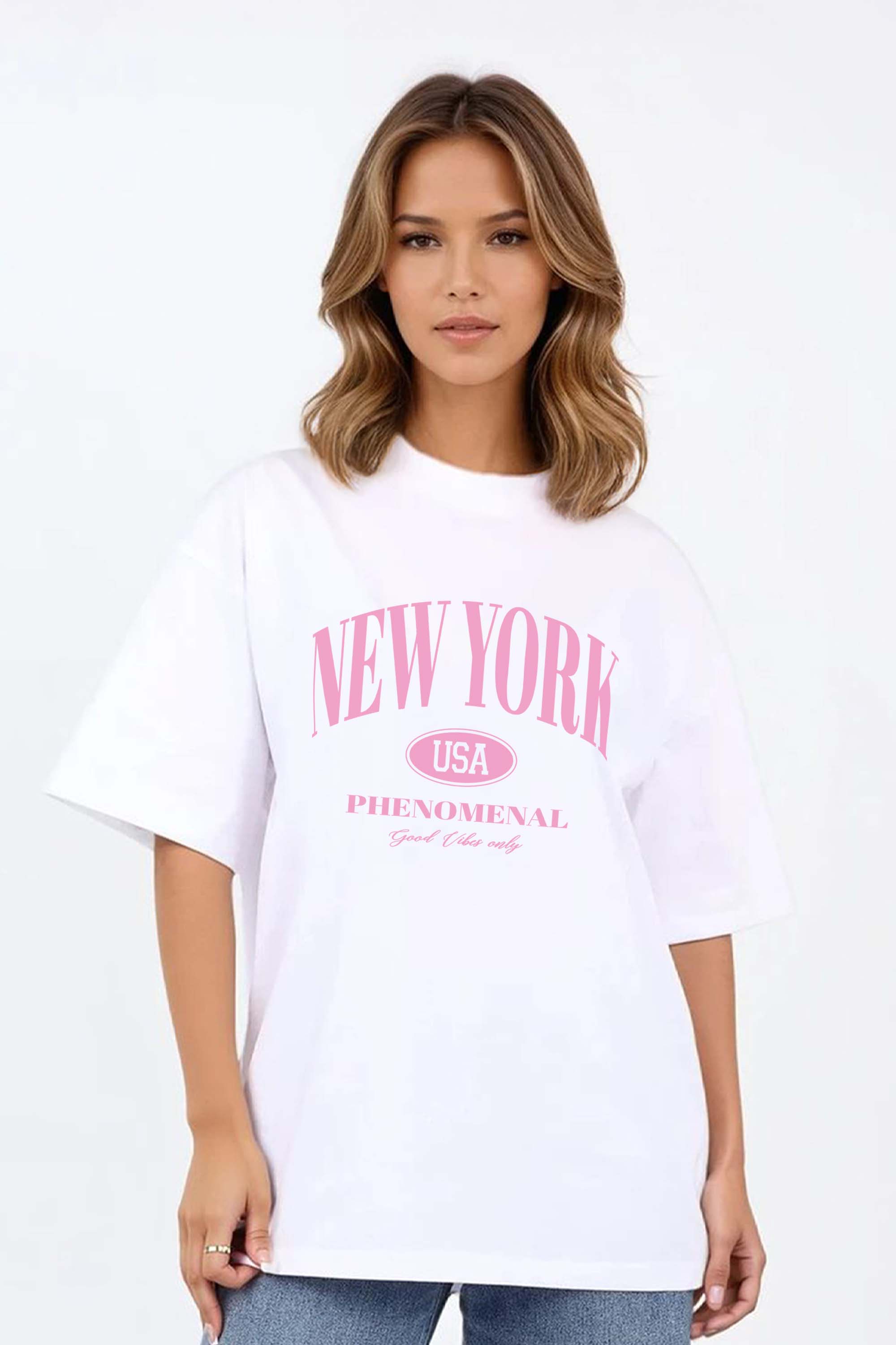 220GSM Oversized T-Shirt in New York Phenomenal Print