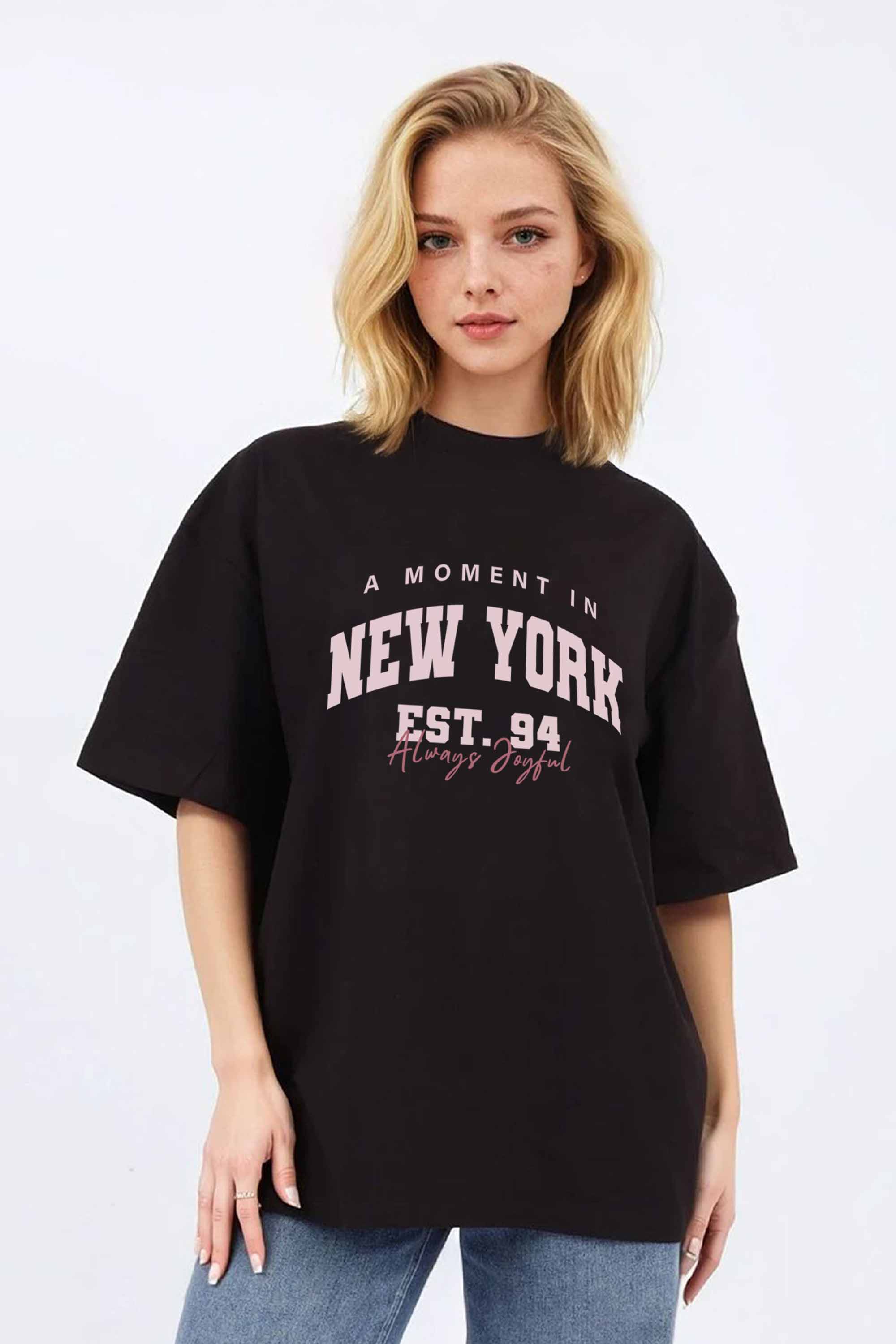 220GSM Oversized T-Shirt in New York Print