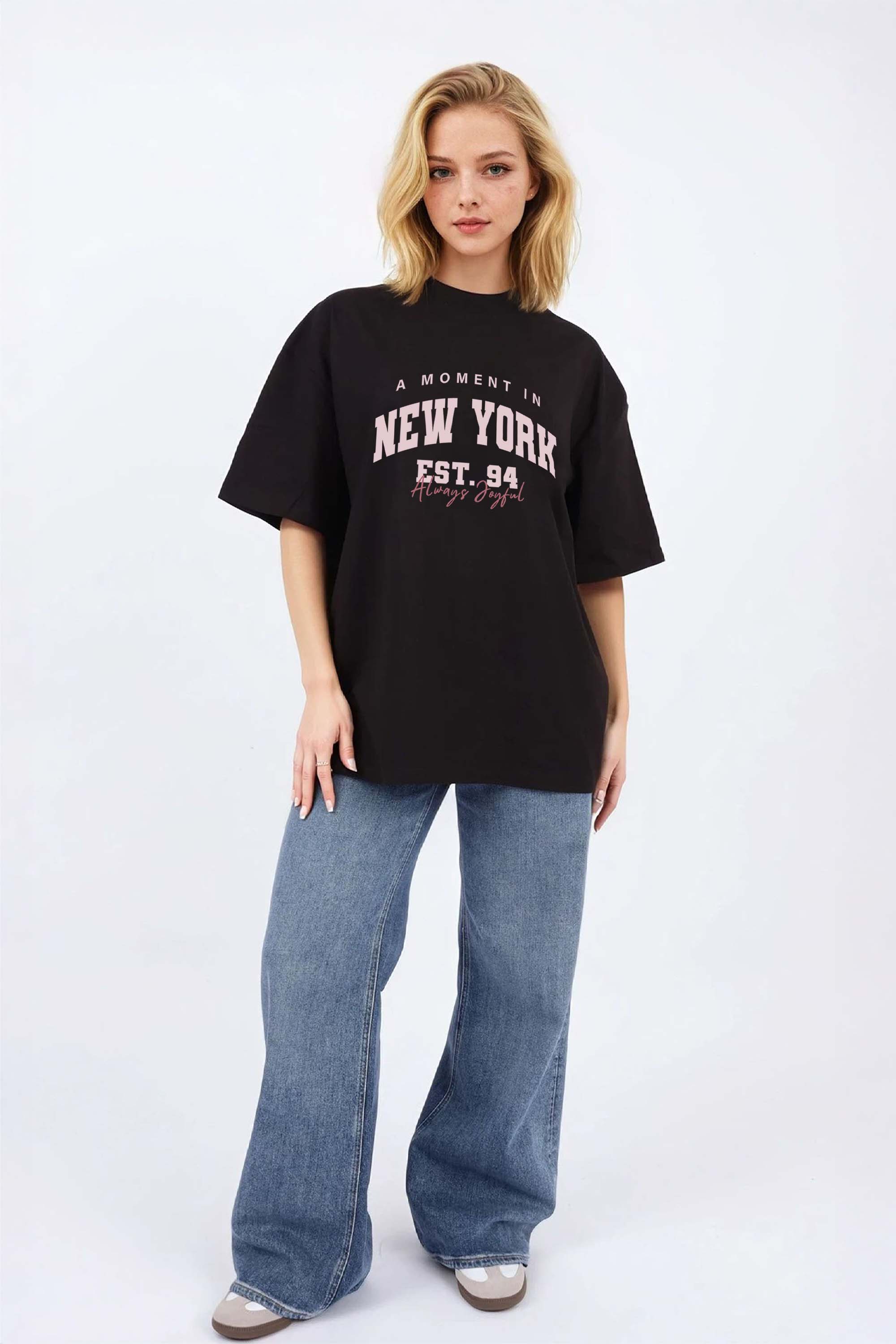 220GSM Oversized T-Shirt in New York Print
