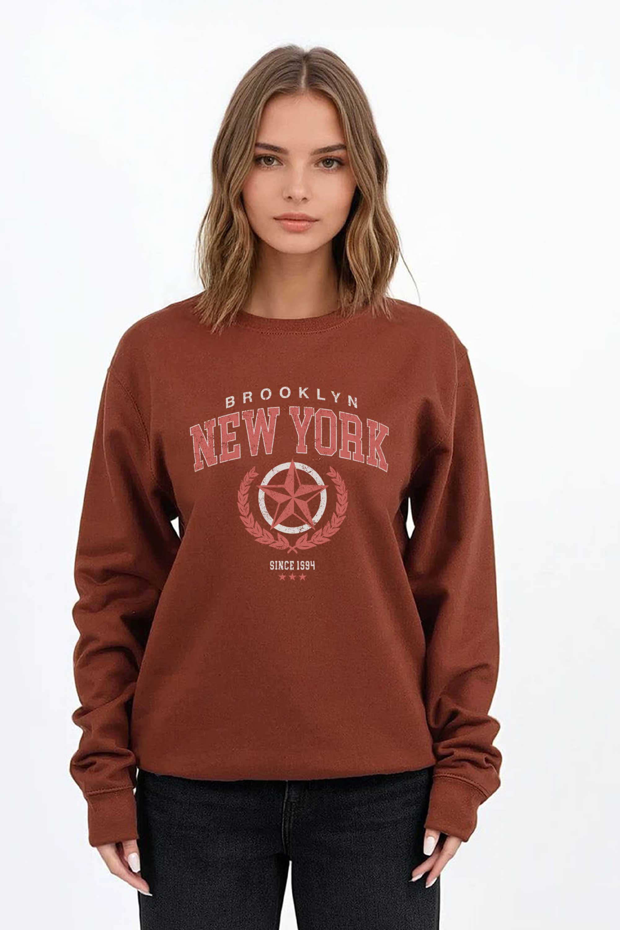 Brooklyn New York Graphic Printed Sweatshirt
