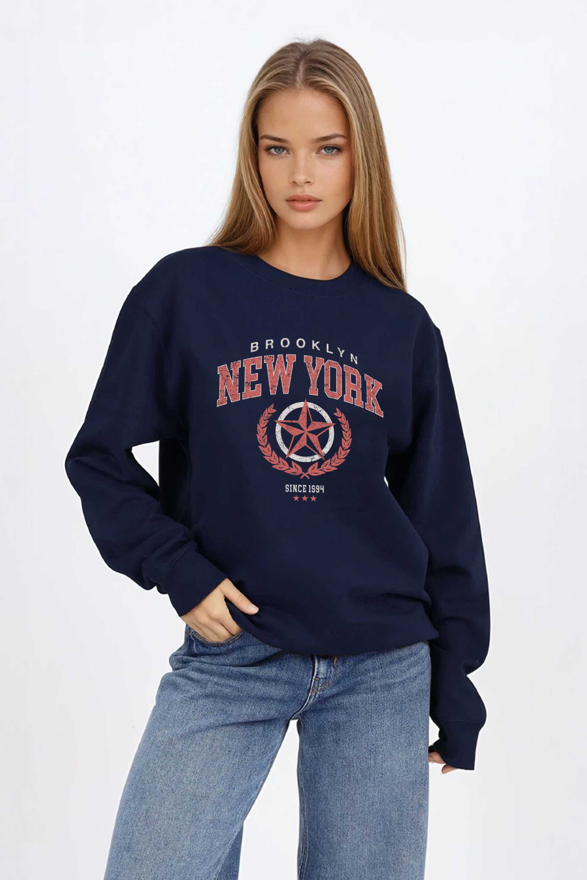 Brooklyn New York Graphic Printed Sweatshirt