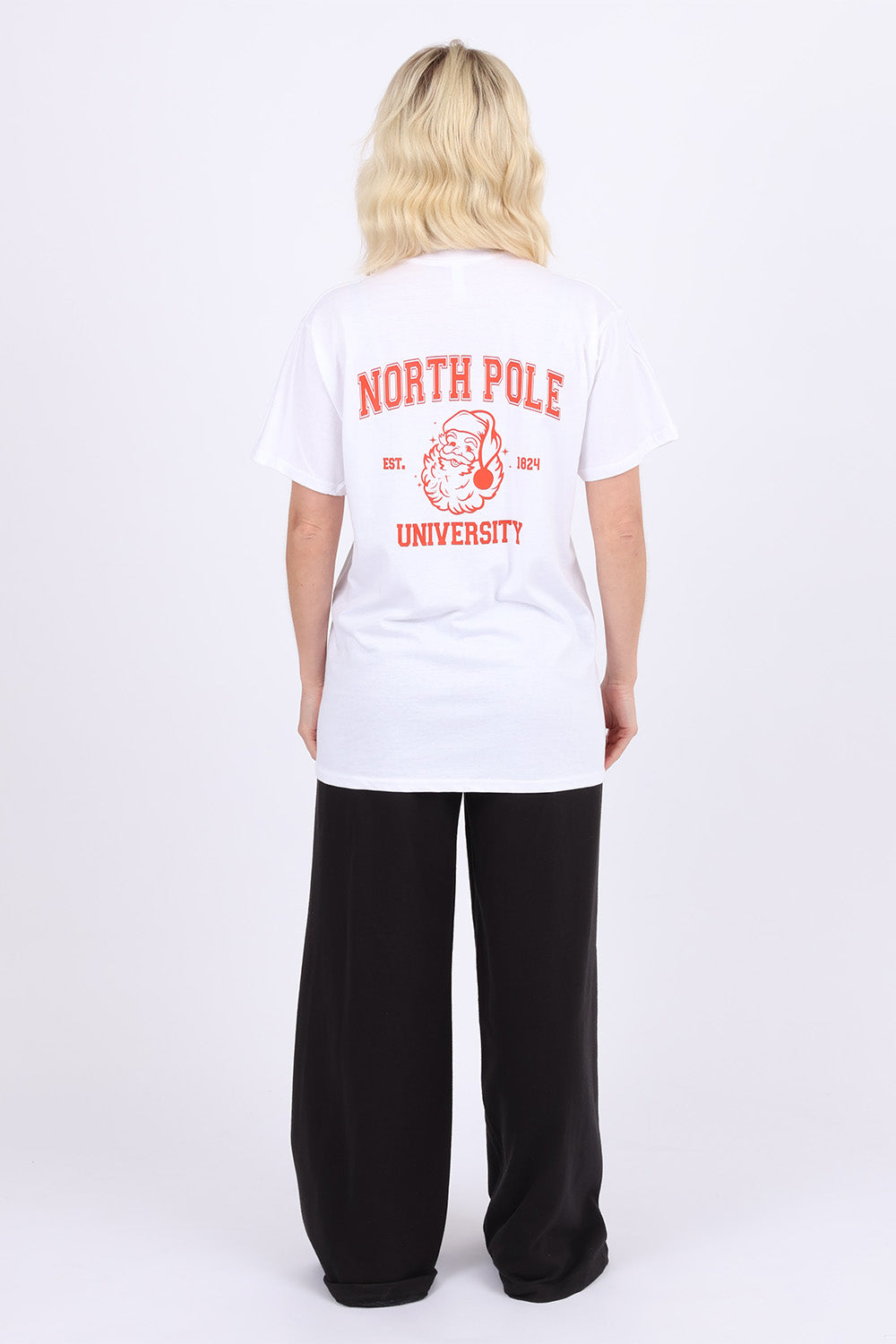 North Pole University Printed T-Shirt | Christmas T-shirt