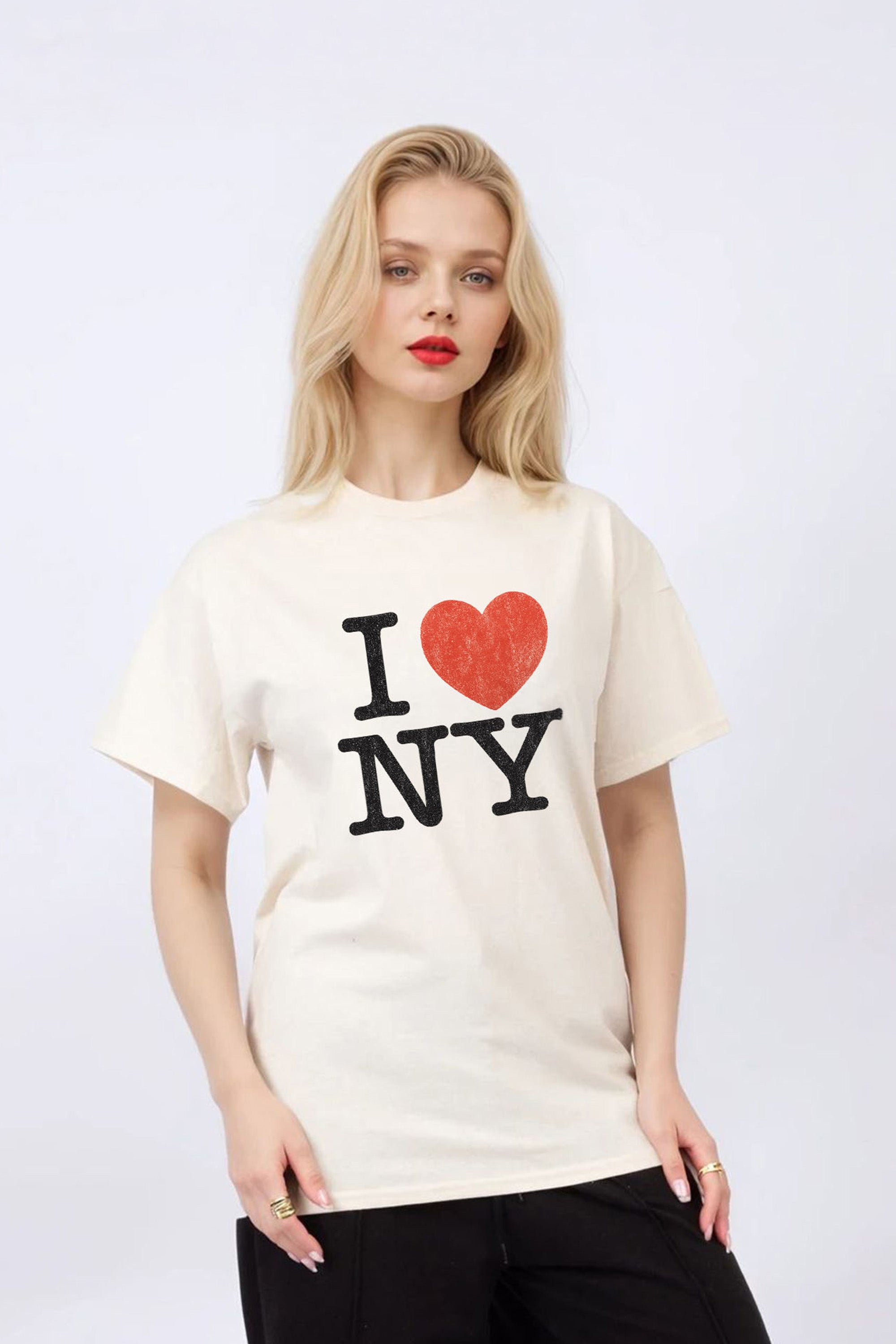 Regular Fit T-shirt in I love NY Print