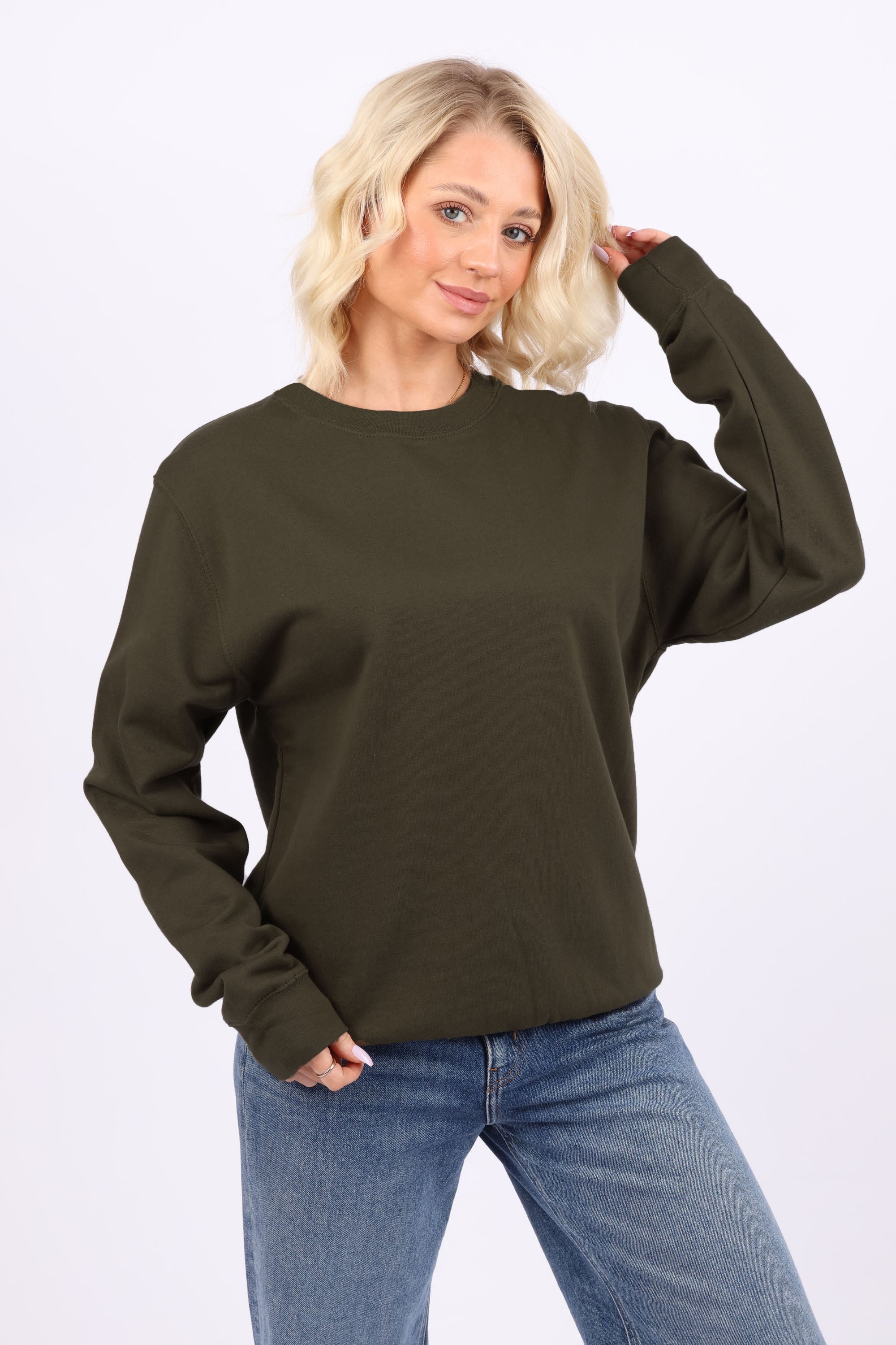 Unisex Crewneck Plain Sweatshirt