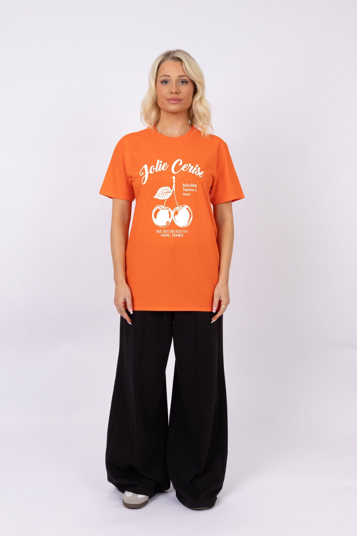 Jolie Cerise Cherry Printed T-Shirt
