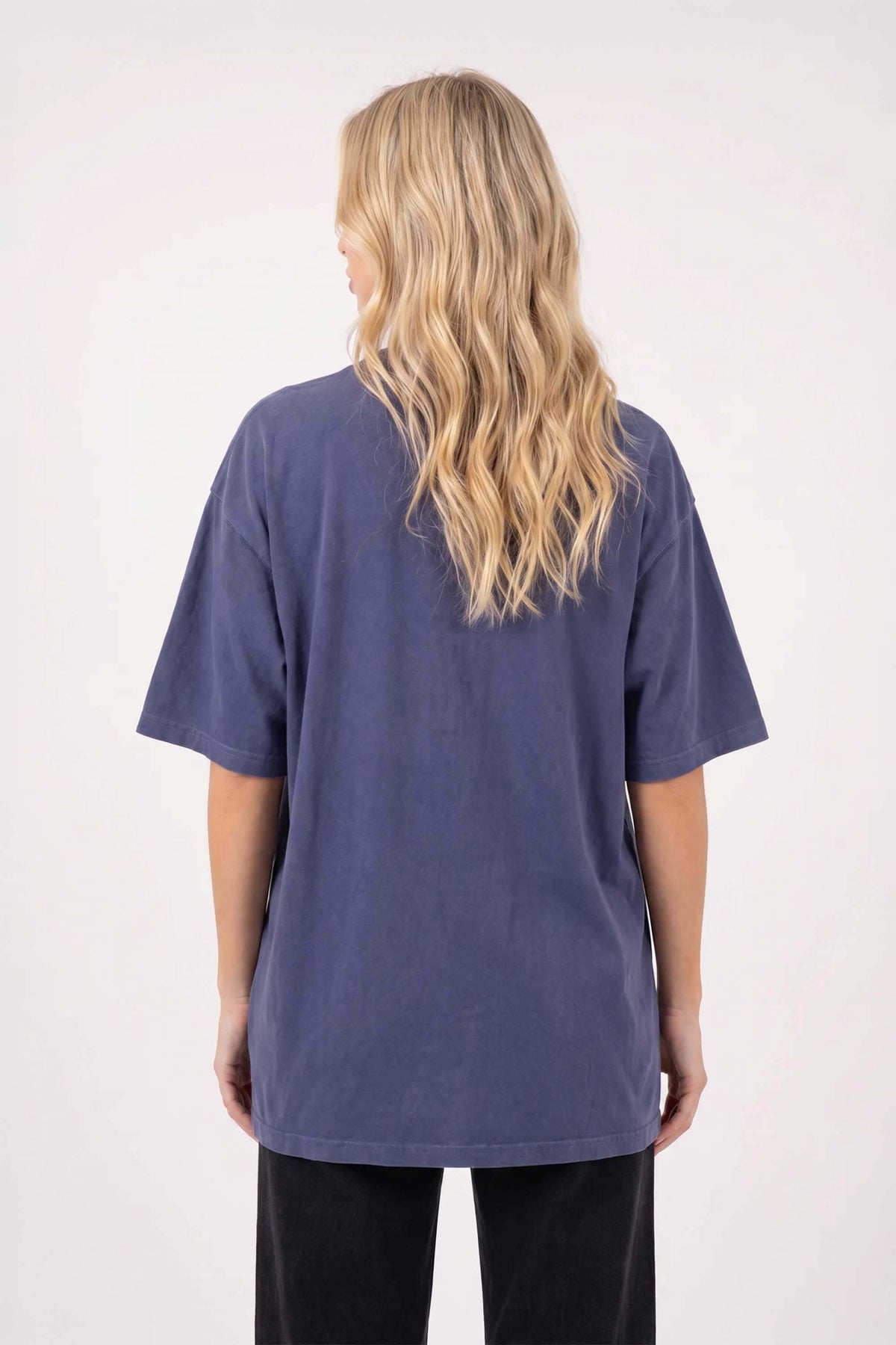 220GSM Oversized Acid Washed T-shirt in Saint Tropez Print