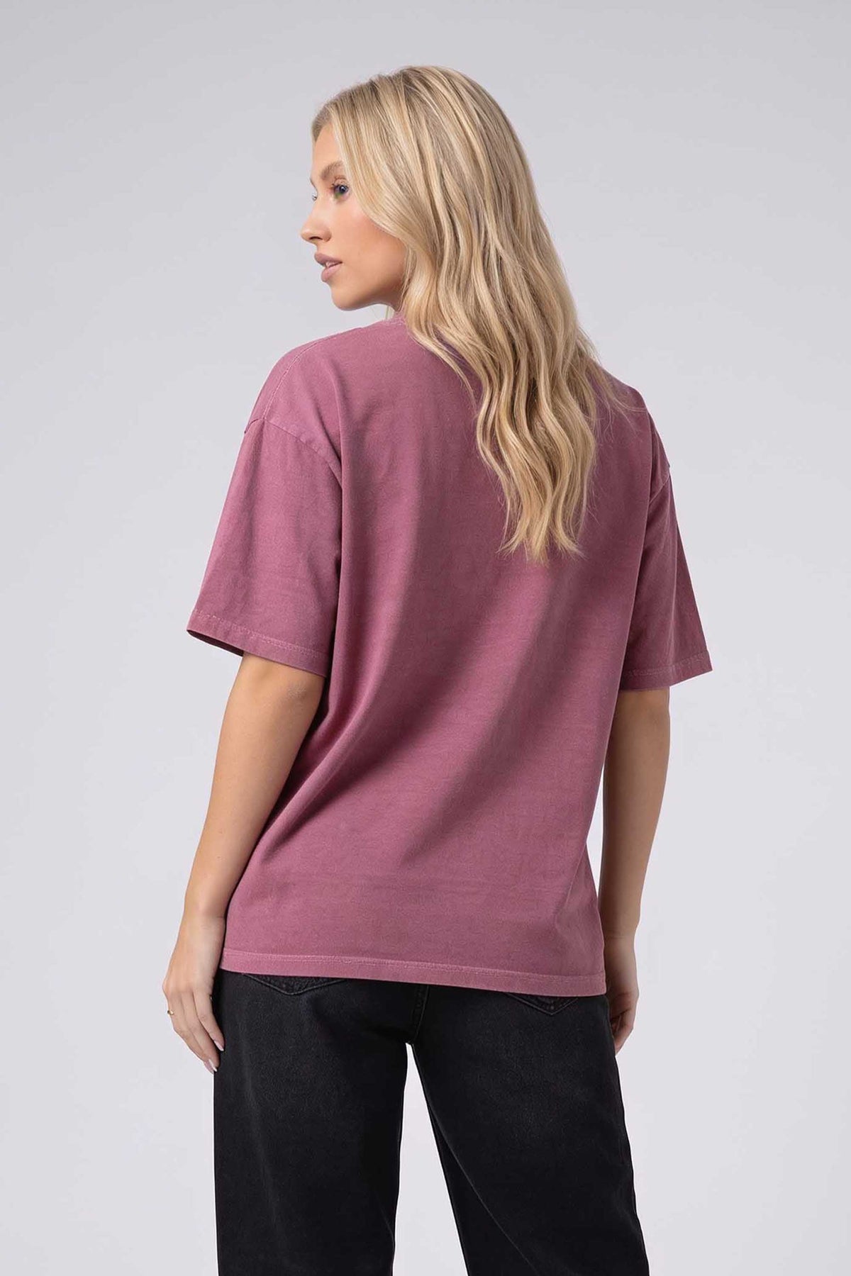 220GSM Oversized Acid Washed T-shirt in Saint Tropez Print
