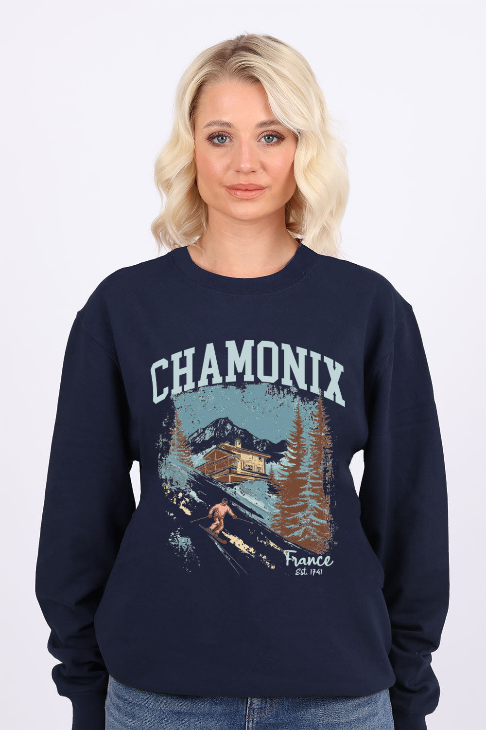 Chamonix France Ski Haven Printed Sweatshirts