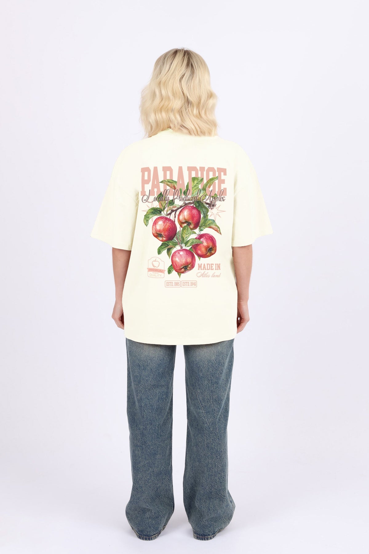 Oversized T-Shirt In Paradise Apple Print