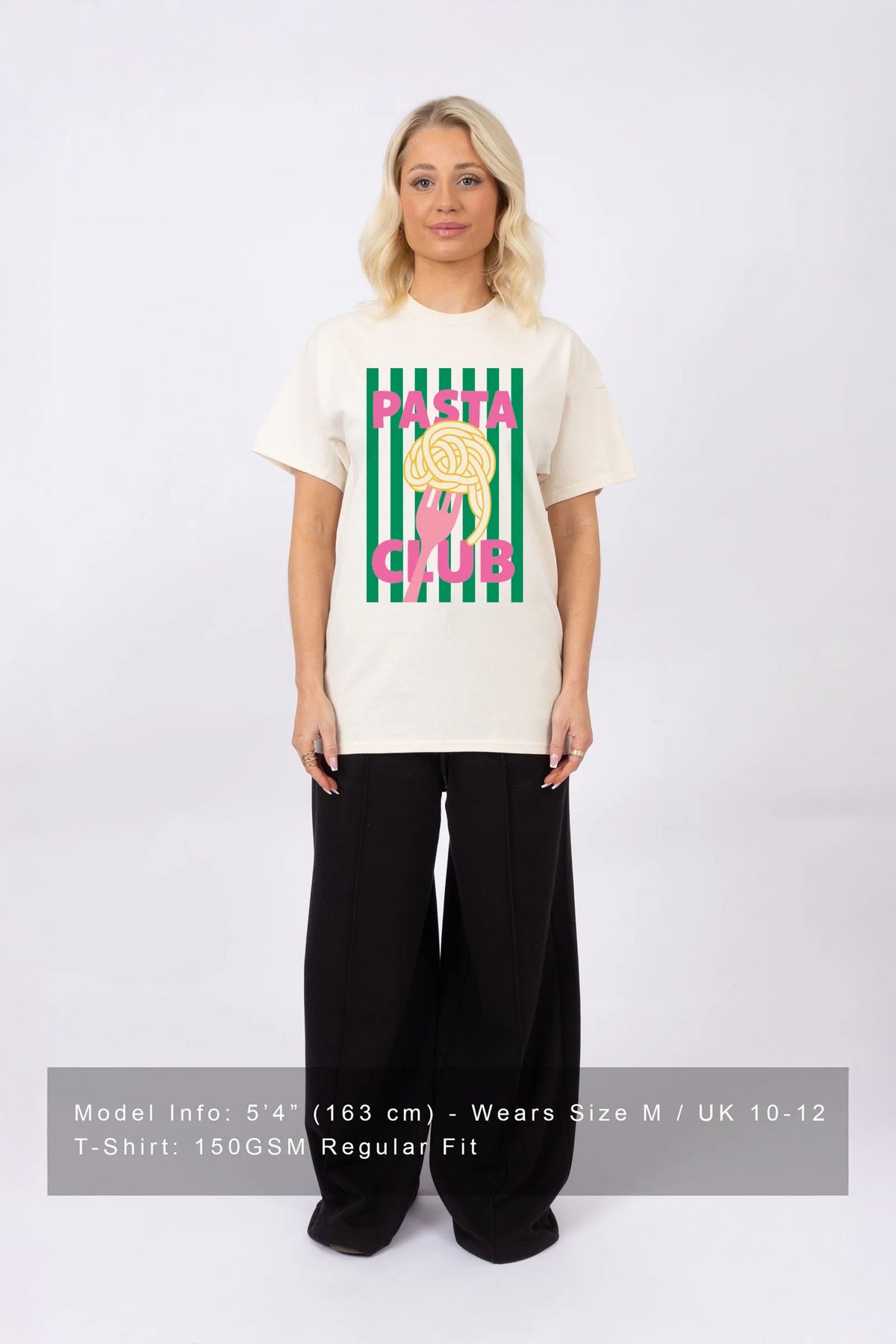 Regular Fit T-shirt in Pasta Club Food Print