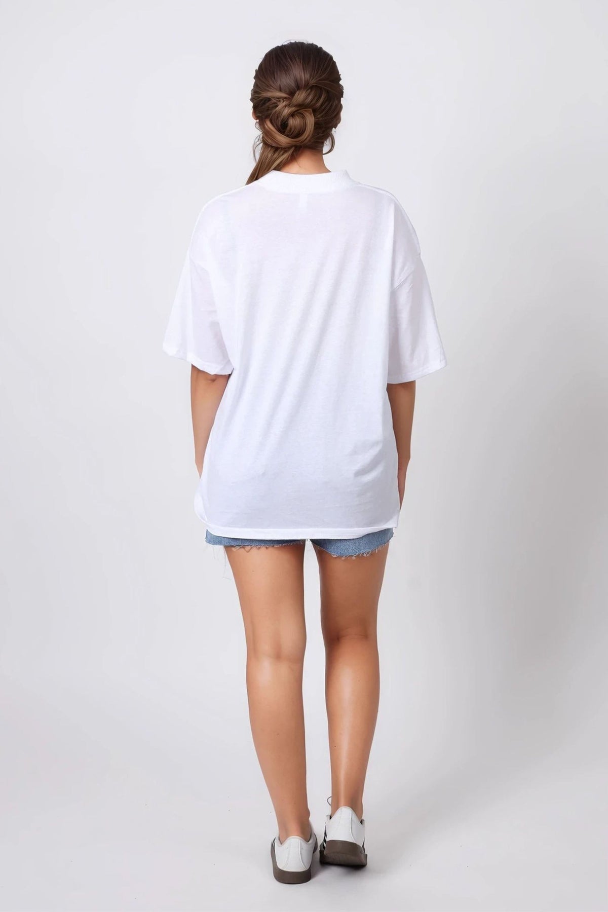 150GSM Oversized T-Shirts in Pasta Lover Crew Print